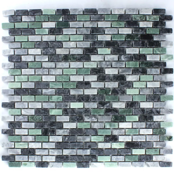 Azulejo Mosaico Mármore Gironde Jade Preto Verde