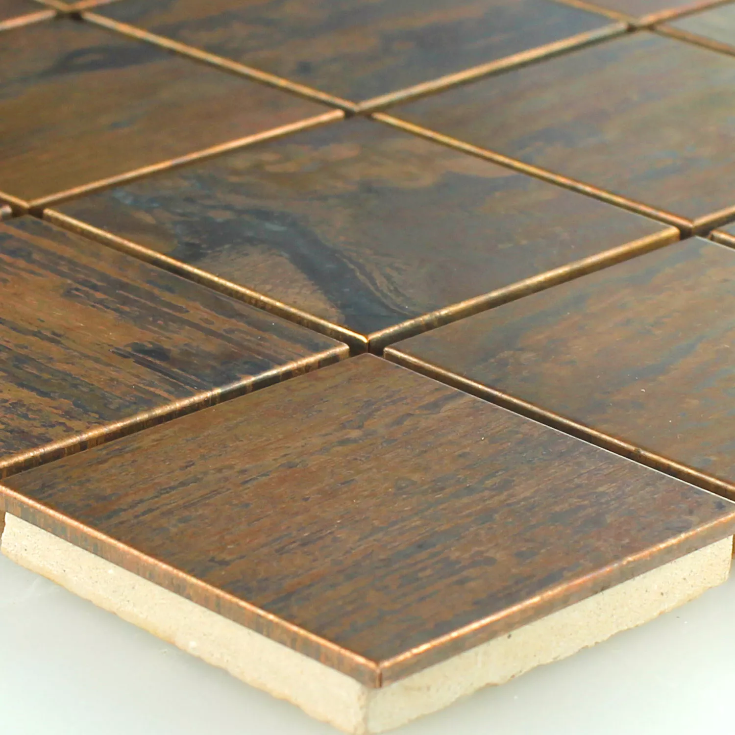 Mosaic Tiles Copper Quadrat 48x48x8mm