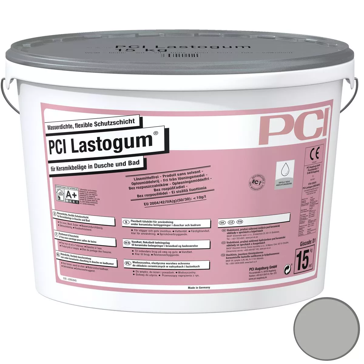 PCI Lastogum водоустойчив гъвкав защитен слой сив 15 кг