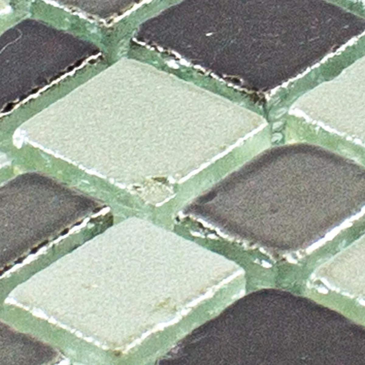 Muster von Glas Mosaikfliesen Economy Grau Silber
