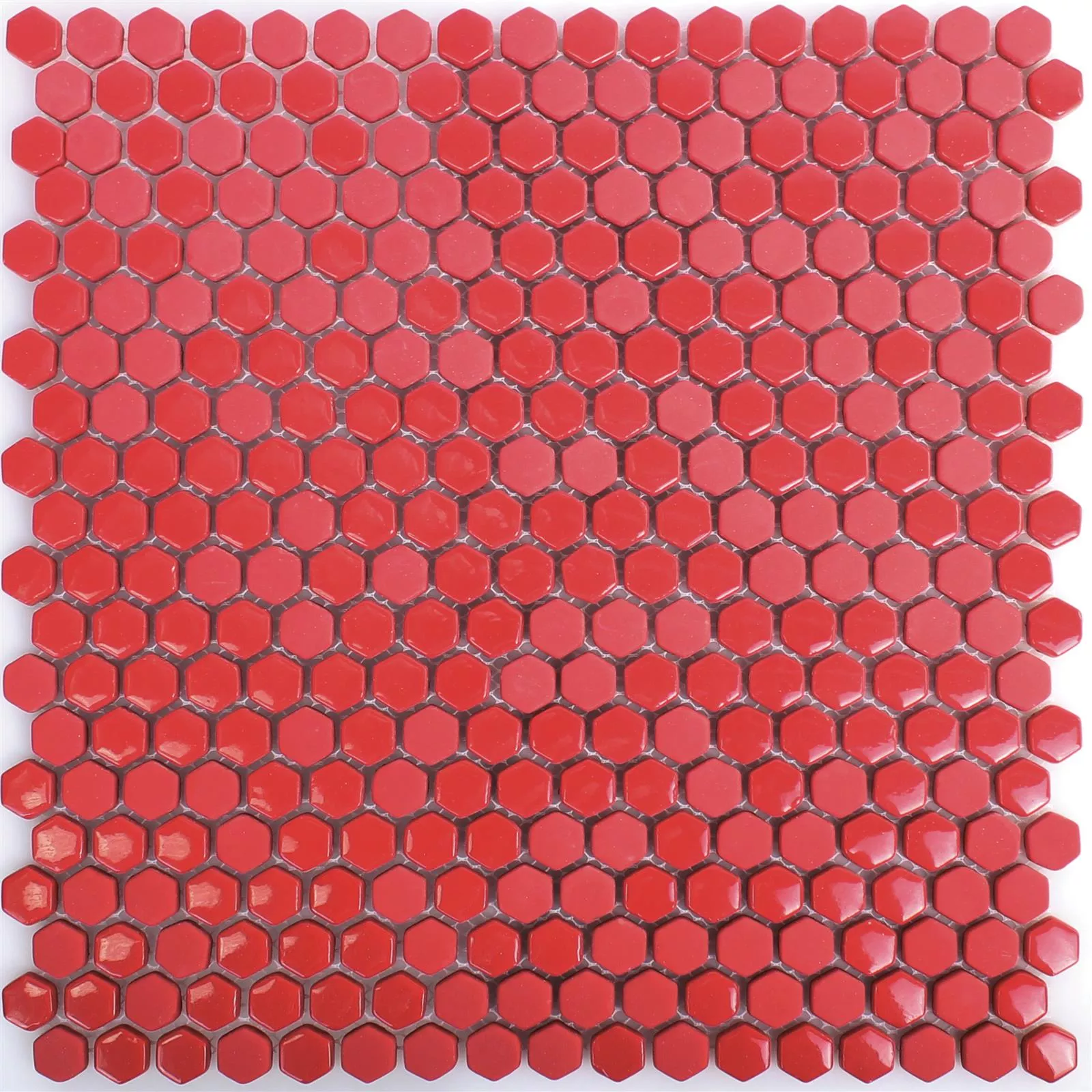 Mozaic De Sticlă Gresie Brockway Hexagon Eco Roșu