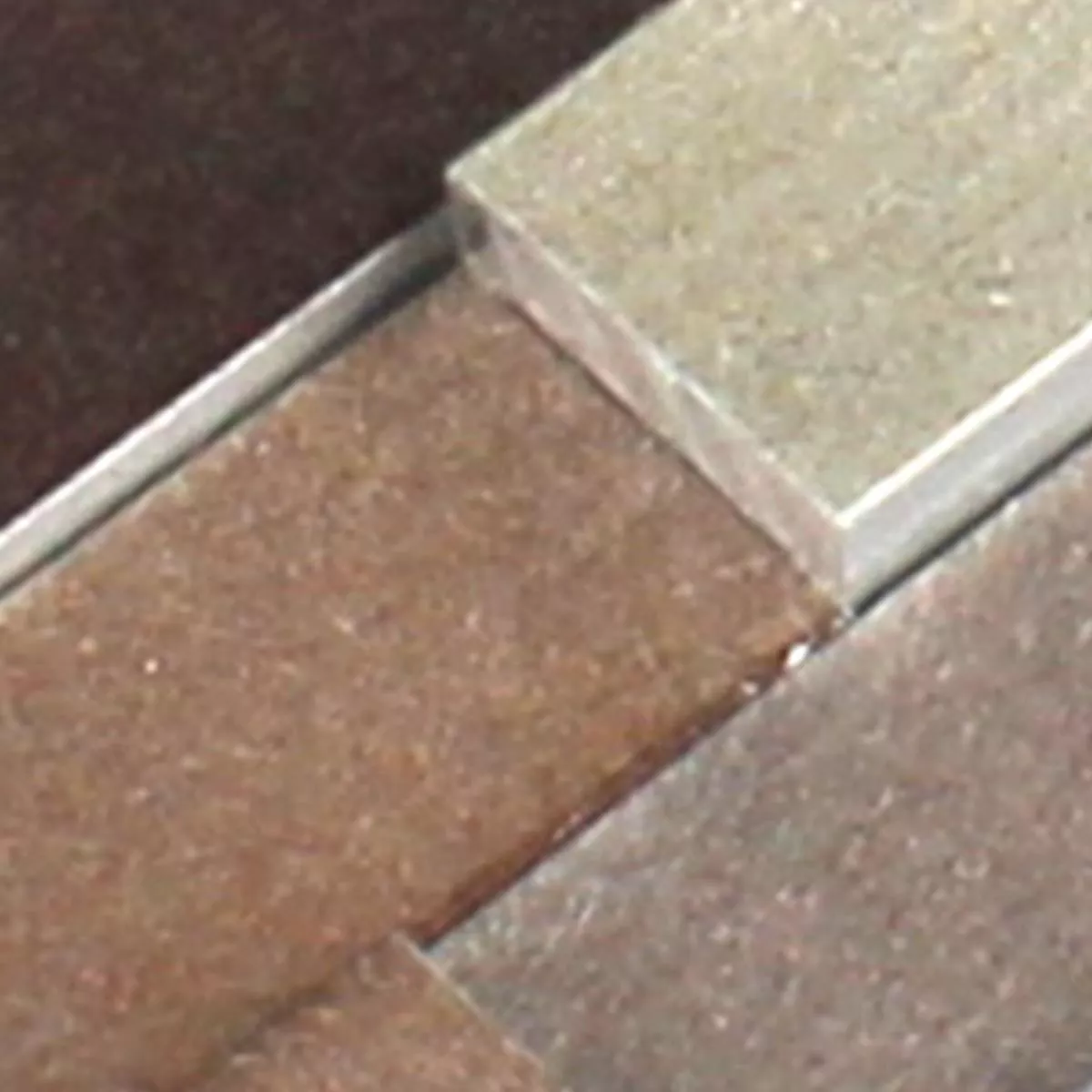 Uzorak Mozaik Pločice Aluminij Metal Langley 3D Bakar Smeđa