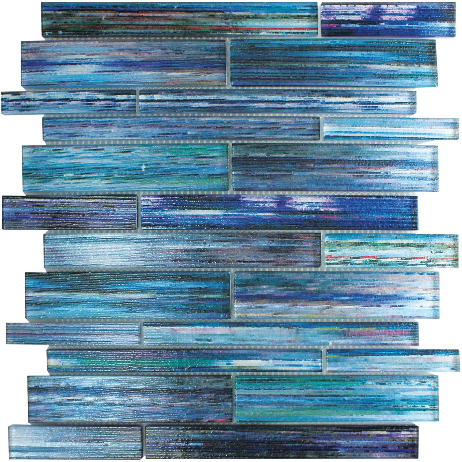 Mozaic De Sticlă Gresie Lemont Structurat Albastru Gri