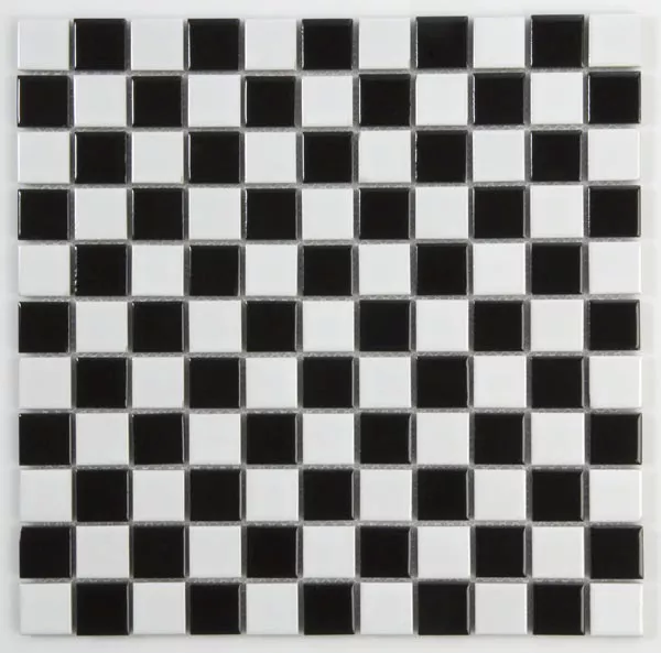 Mozaik Csempe Fazekasság Yona Fekete Sakktábla Csillogó