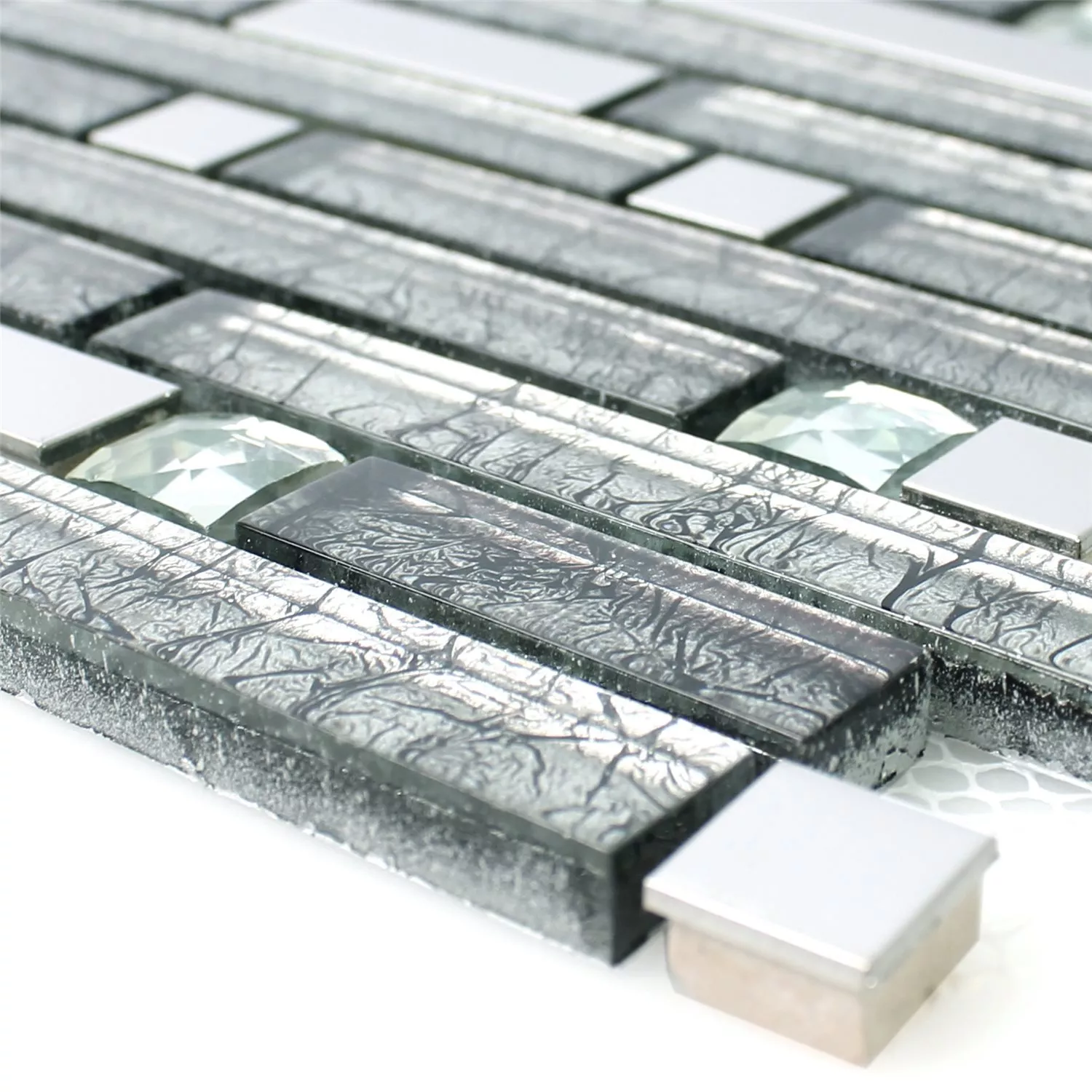 Mosaic Tiles Daphne Silver Diamond Mosaic Tiles Daphne Silver Diamond