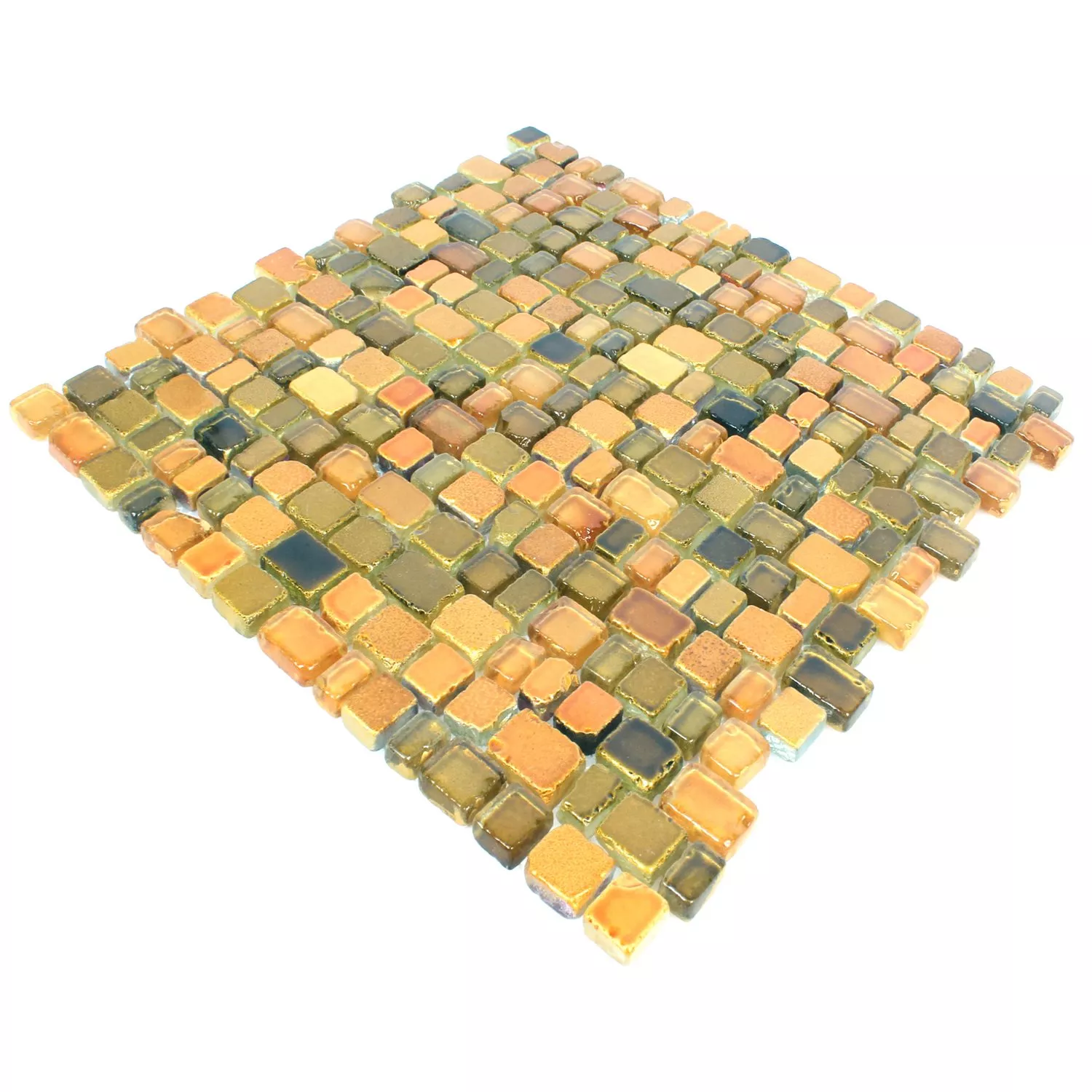 Padrão de Azulejo Mosaico Vidro Roxy Amarelo
