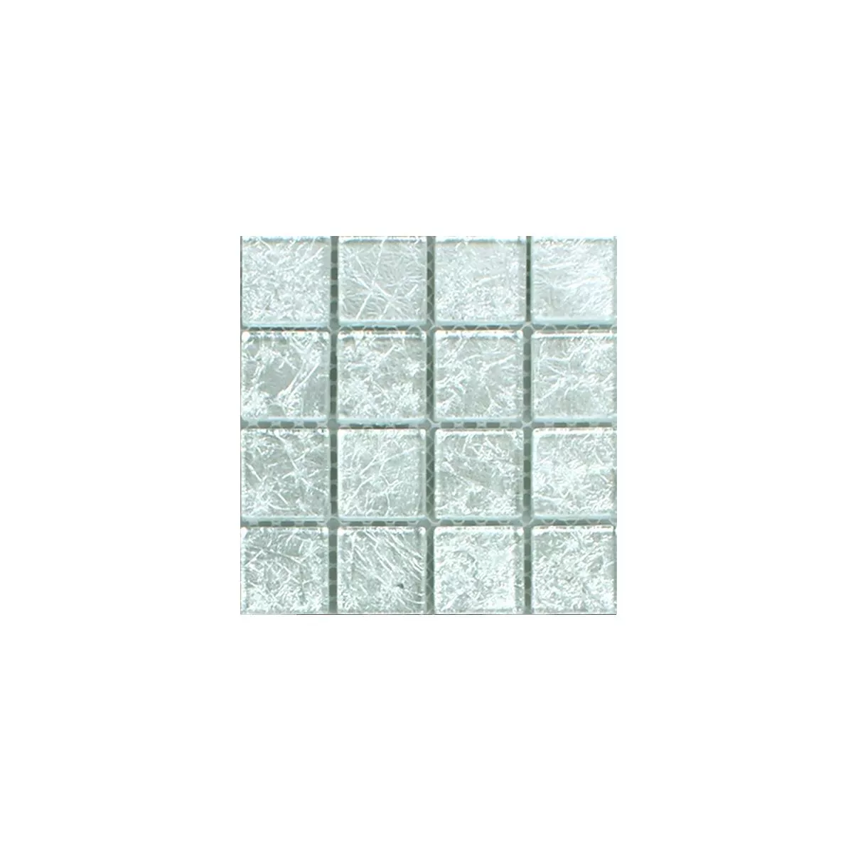 Mønster fra Mosaikkfliser Glass Lucca Sølv 