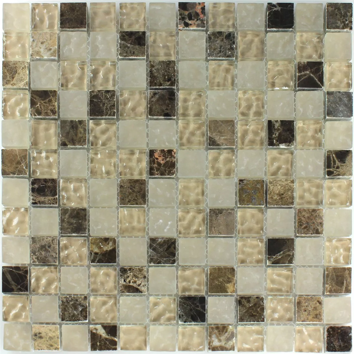 Mosaic Tiles Glass Marble Quebeck Brown