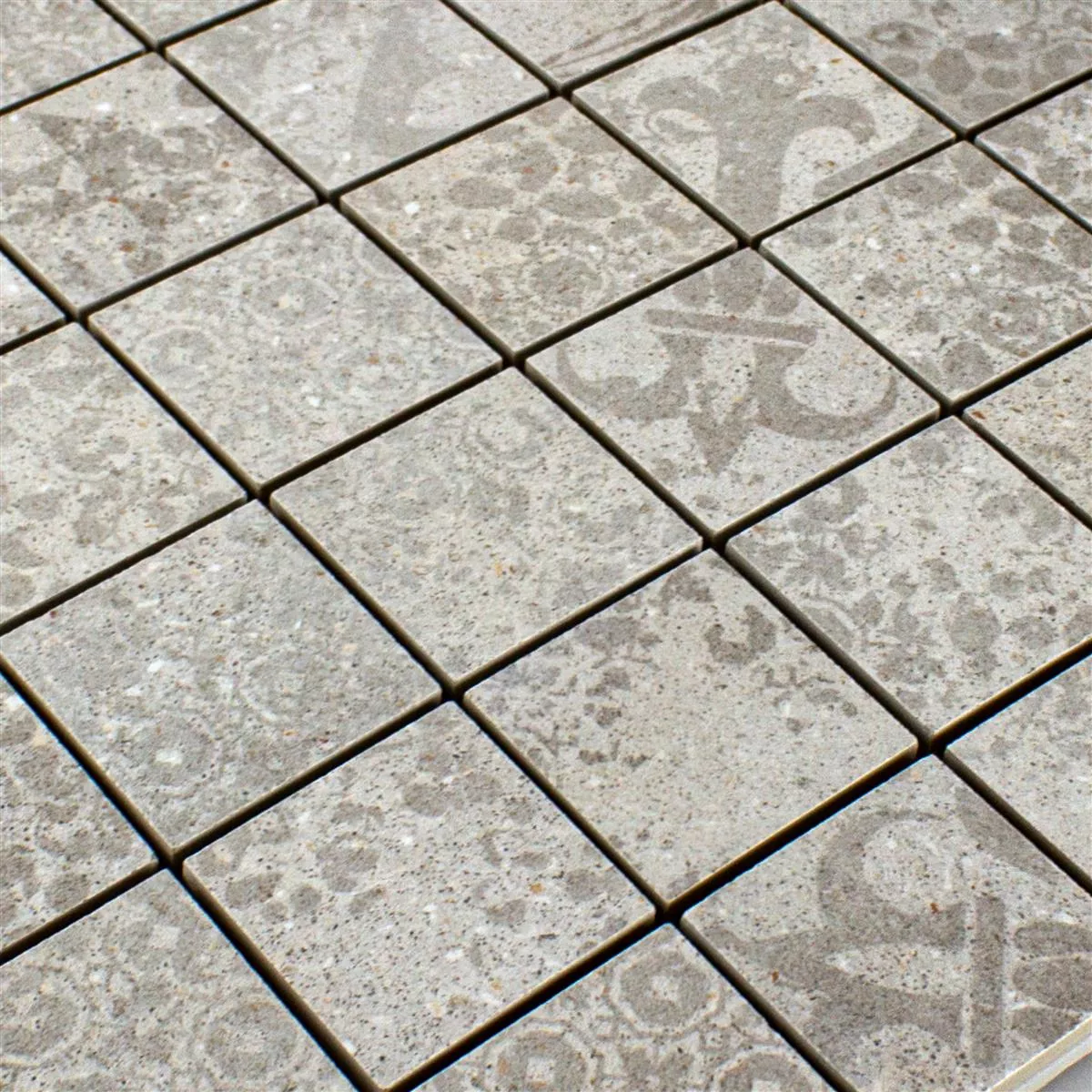 Ceramic Mosaic Tiles Eylem Retro Optic Beige Q48