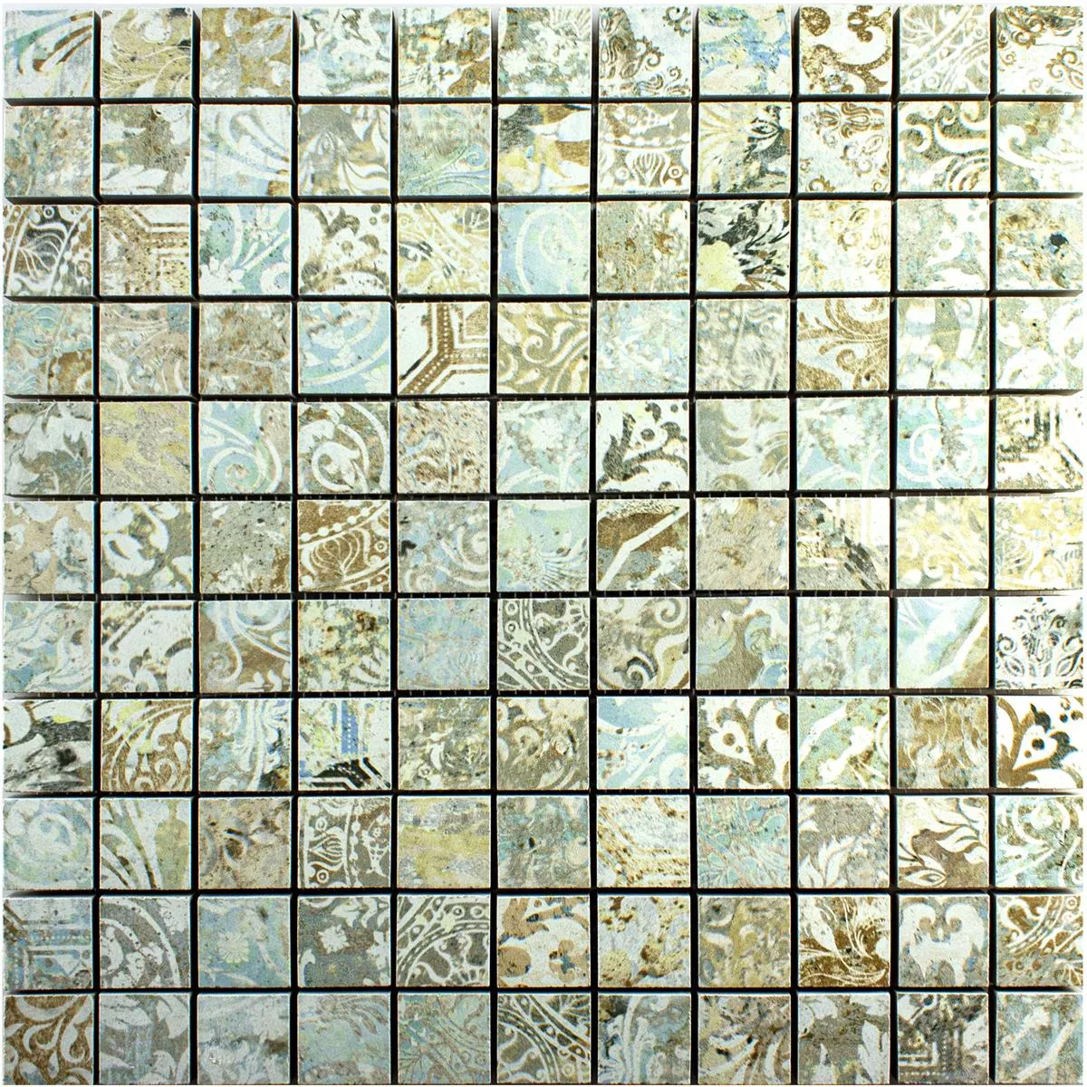 Kerámia Mozaik Csempék Bellona Hatás Élénk Színű 25x25mm