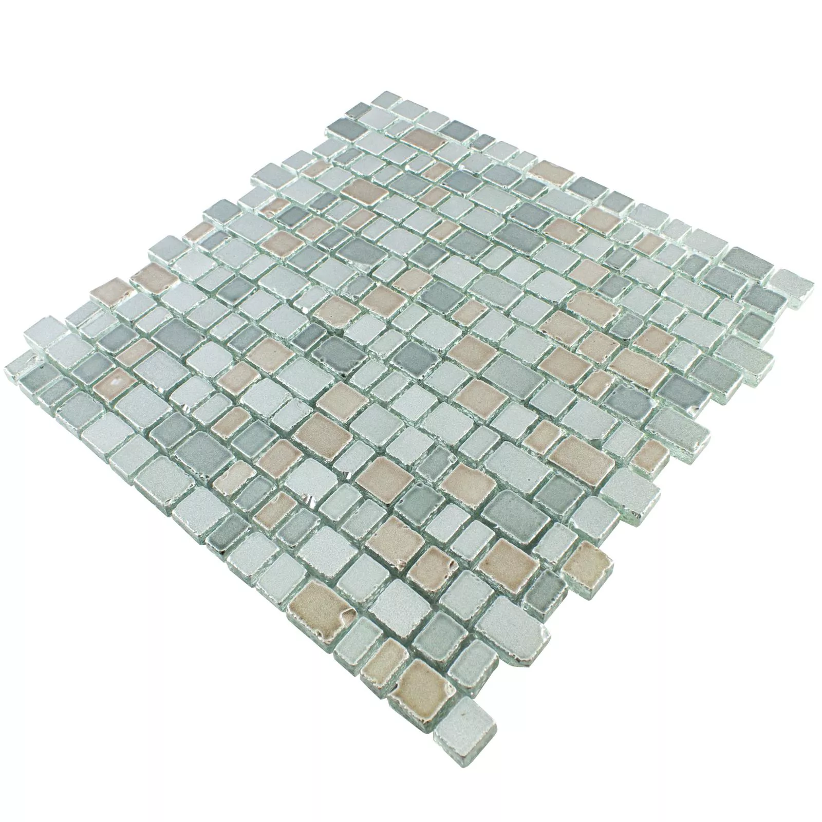 Glass Mosaic Tiles Economy Grey Beige