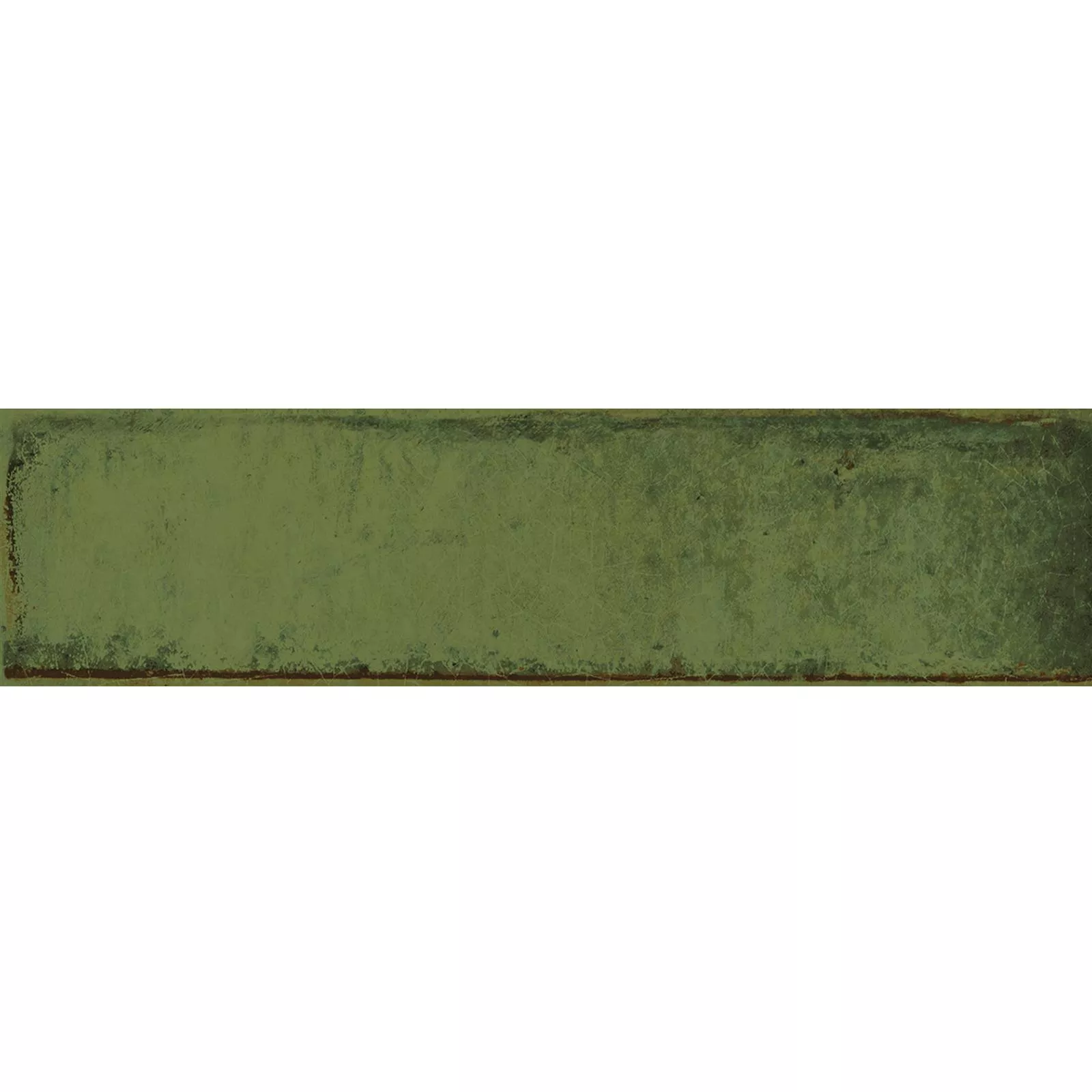 Πλακάκια Tοίχου Maestro Kυματιστός Αστραφτερό Ελαιοπράσινο 7,5x30cm
