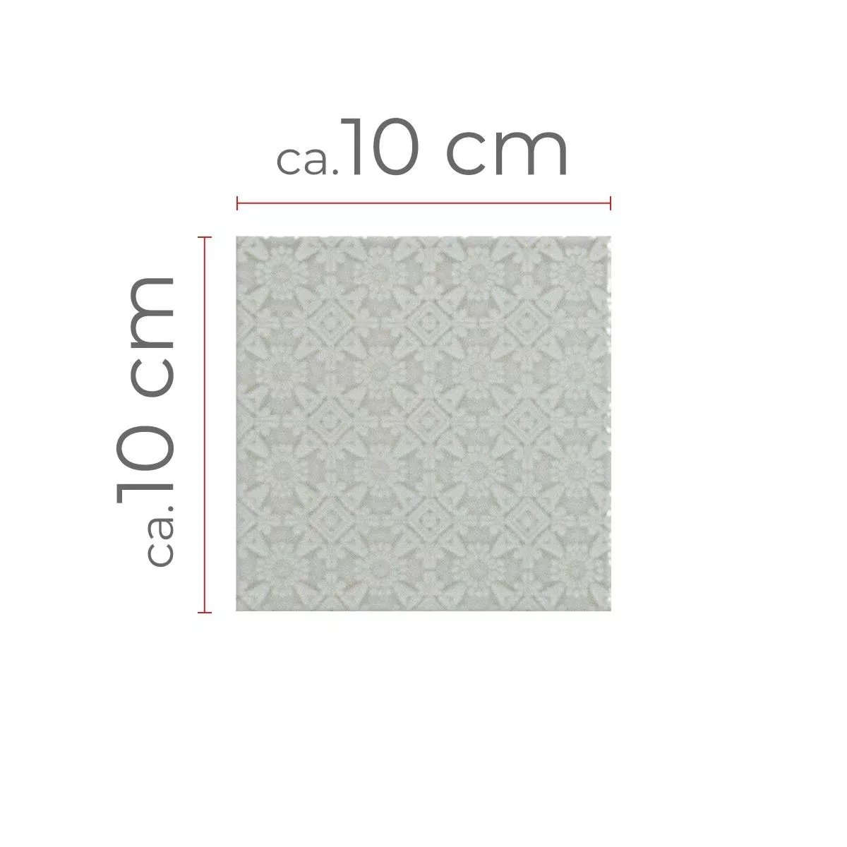 Sample Ceramic Mosaic Tiles Rivabella Relief Grey