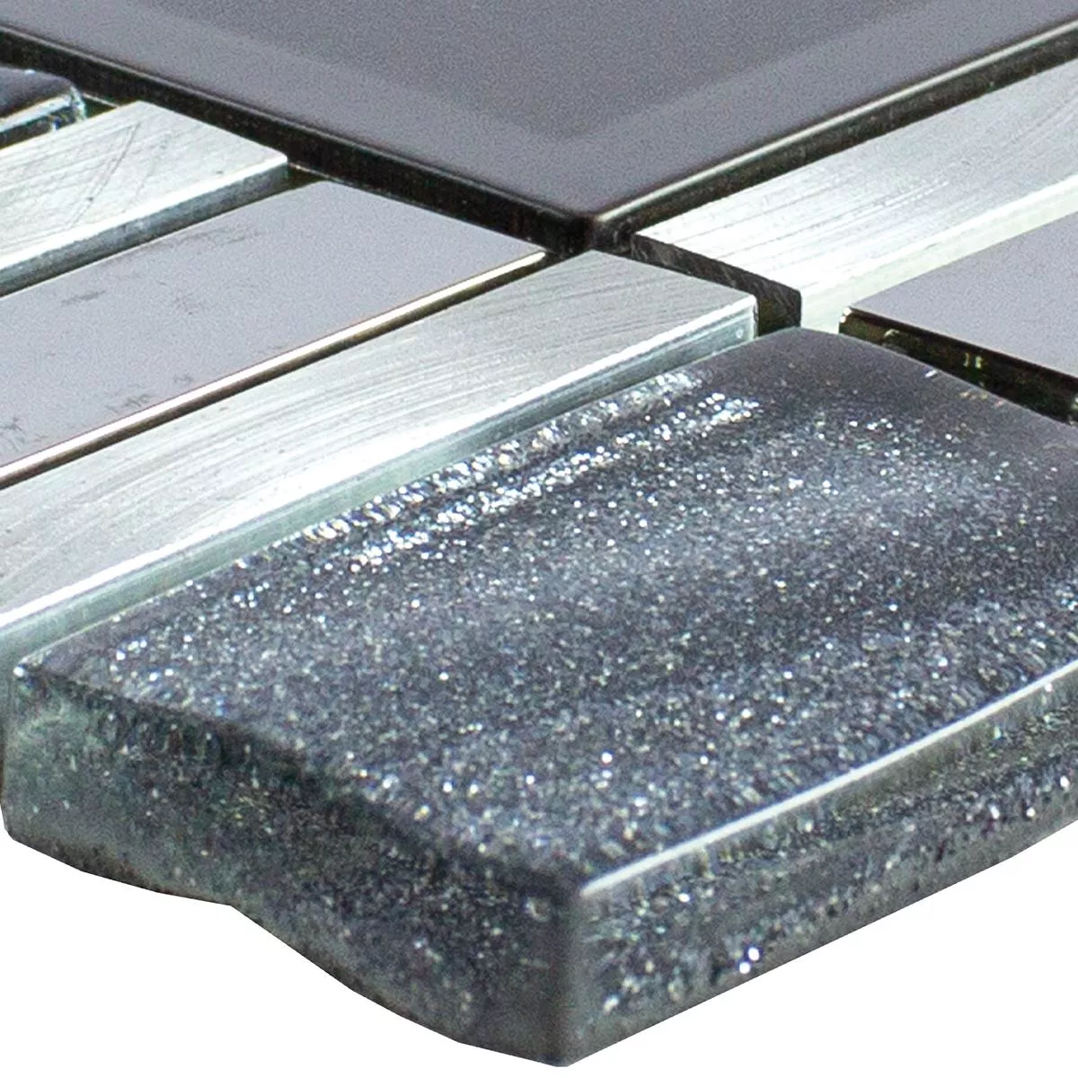 Model din Sticlă Aluminiu Mozaic LaCrosse Negru Gri Argint