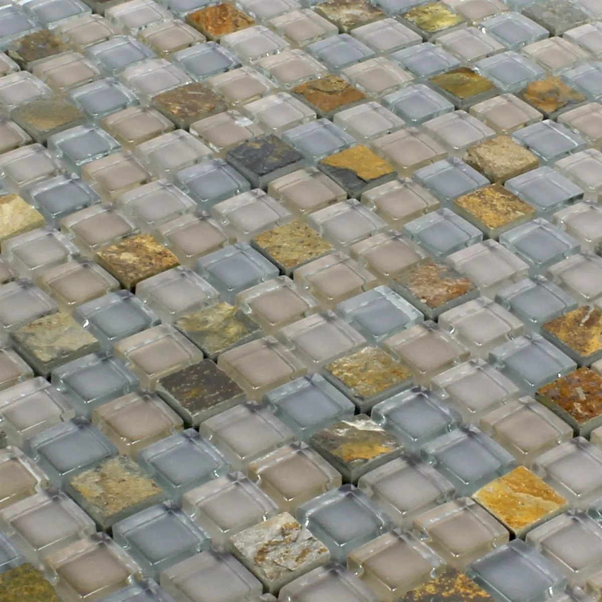 Sample Mosaic Tiles Marble Java Glassmix Apollo Brown 