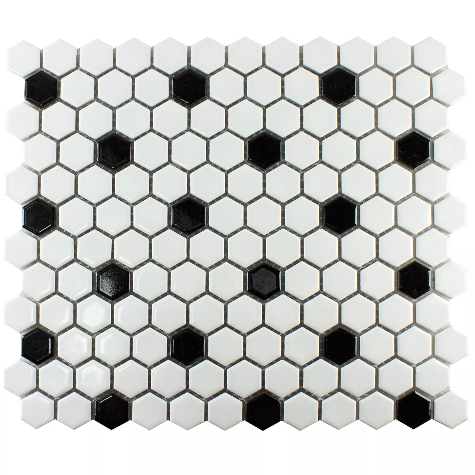 Keramika Keramická Mozaika Gosford Černá Bílá