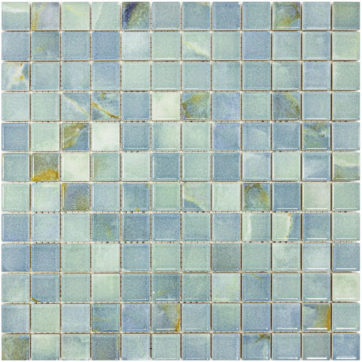 Ceramica Mosaico Piastrelle Elysium Marmo Ottica Cielo Blu 23