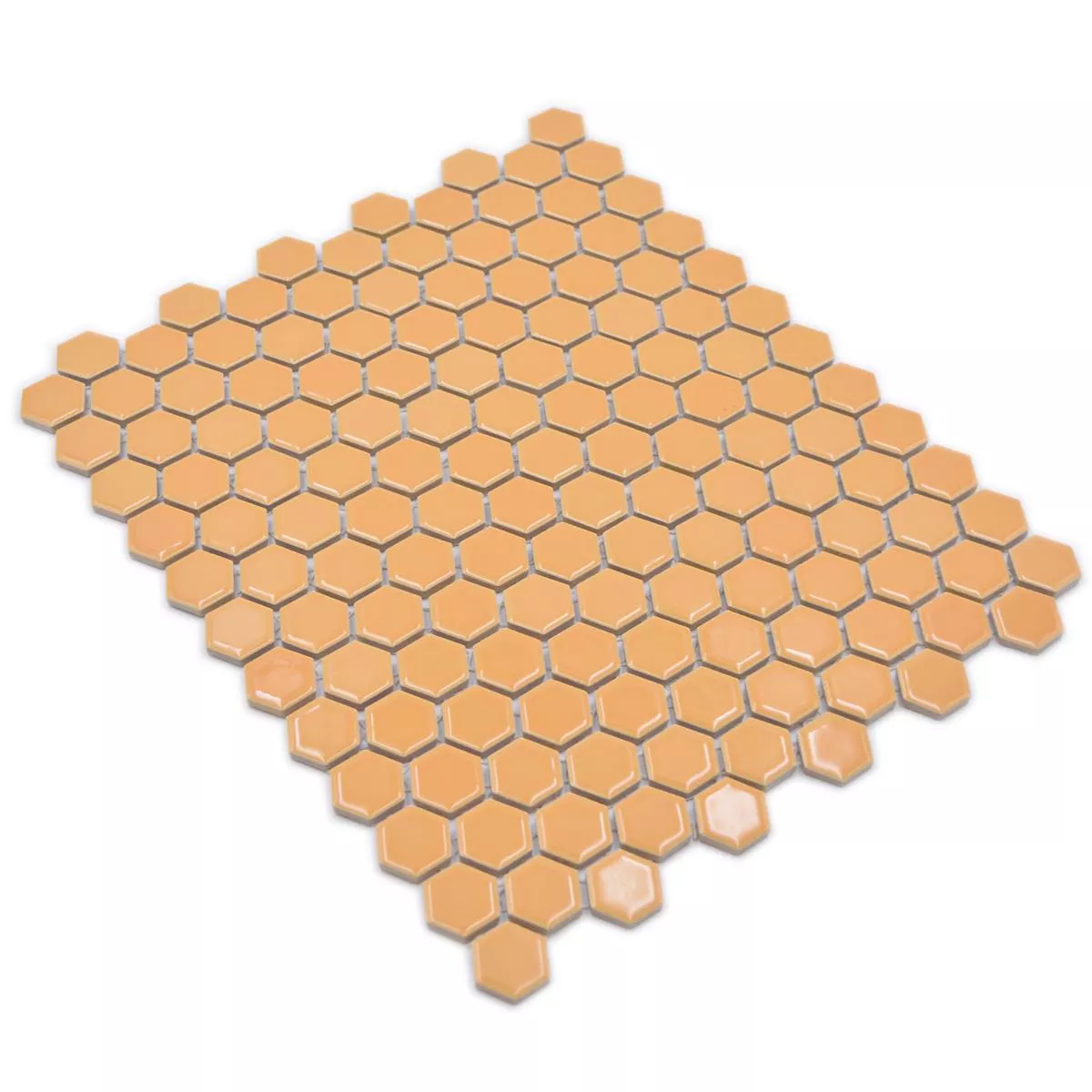 Mozaika Ceramiczna Salomon Sześciokąt Ochra Pomarańczowy H23