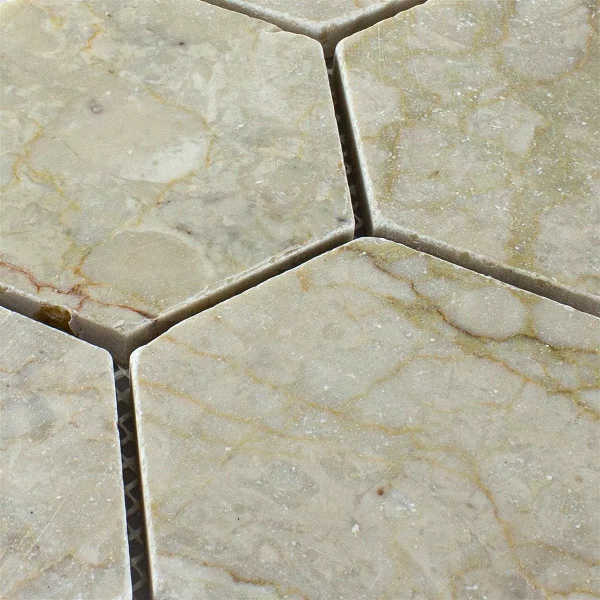 Üveggolyó Természetes Kő Mozaik Csempe Maracay Hatszög Botticino