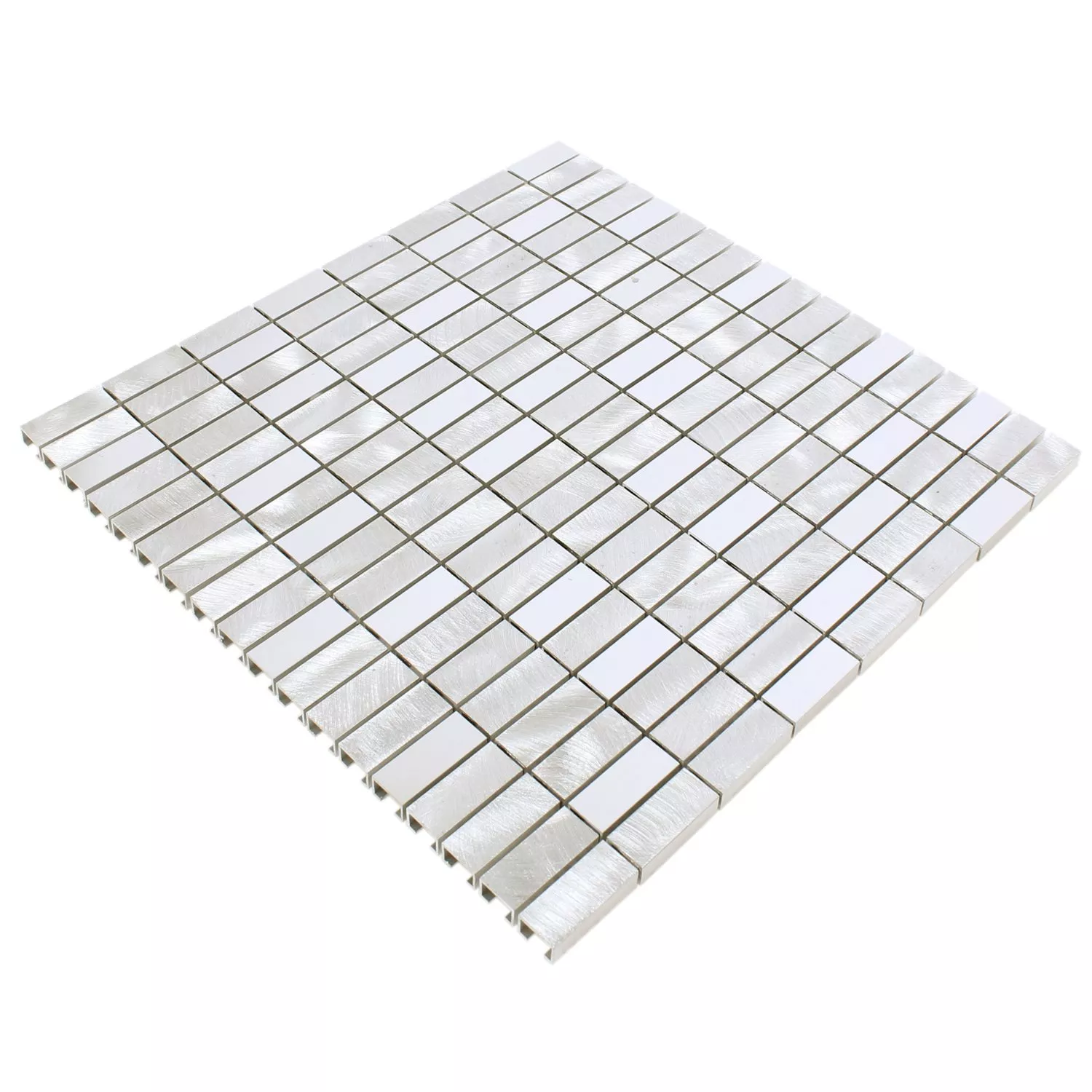 Sample Mosaic Tiles Aluminium Arriba Silver