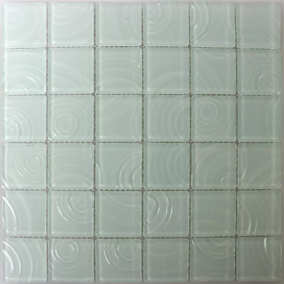Glass Mosaic Tiles Circle Effect Bottle Green