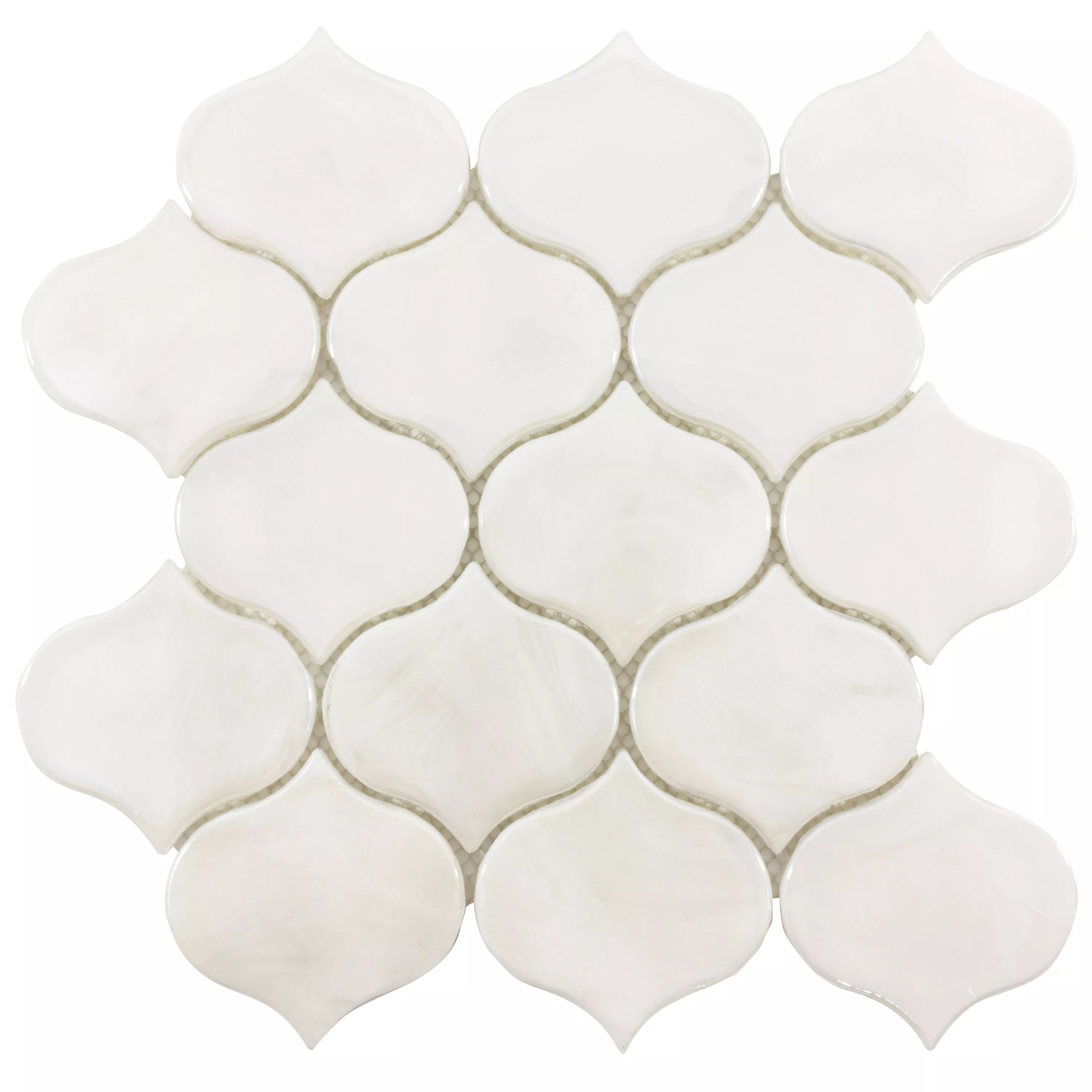 Mosaico Di Vetro Piastrelle Andalucia Arabesque Bianco