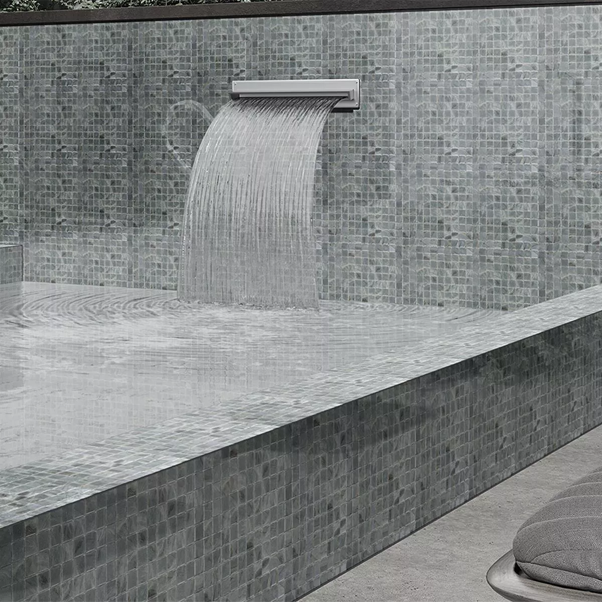 Cristal Piscina Mosaico Alassio Gris 38