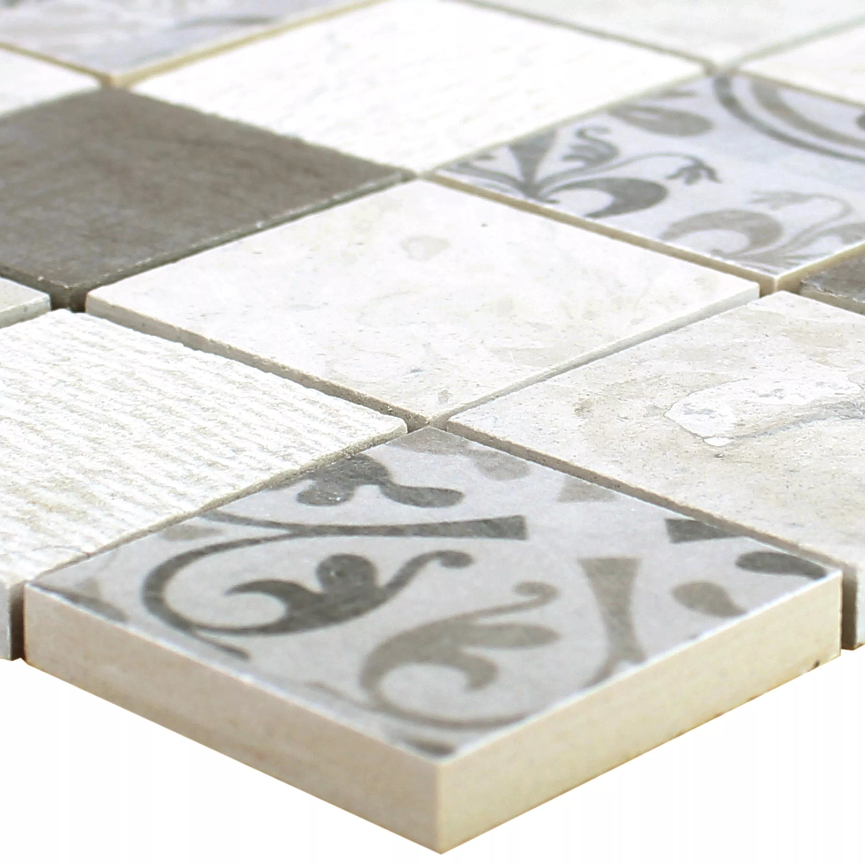 Sample Ceramic Mosaic Tiles Mythos Square Grey
