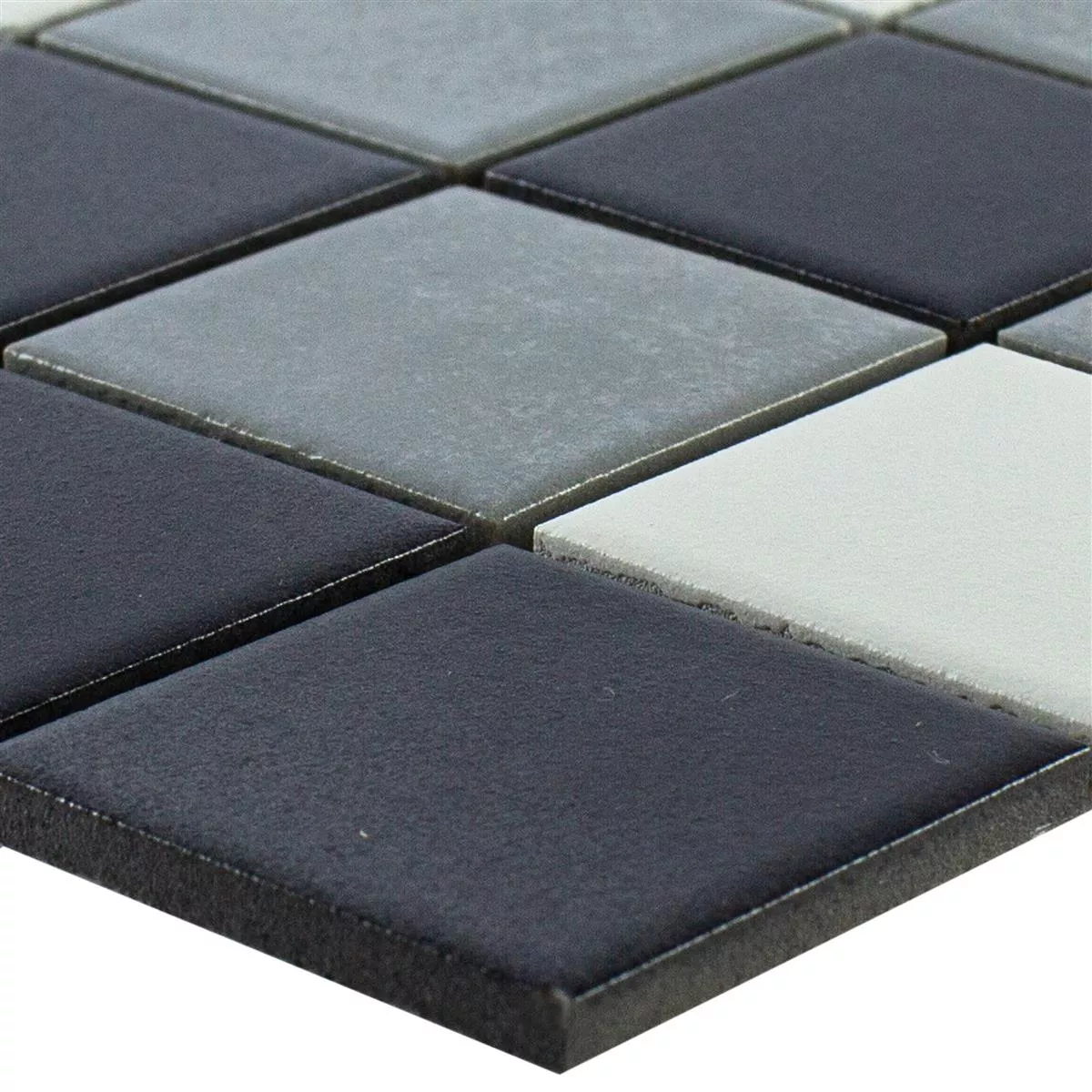 Campione Ceramica Mosaico Piastrelle Orion Nero Grigio