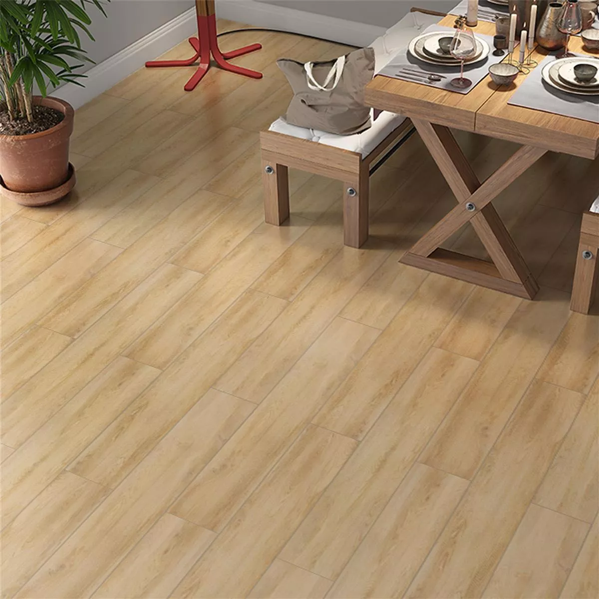Sample Floor Tiles Wood Optic Darlington Beige 20x120cm