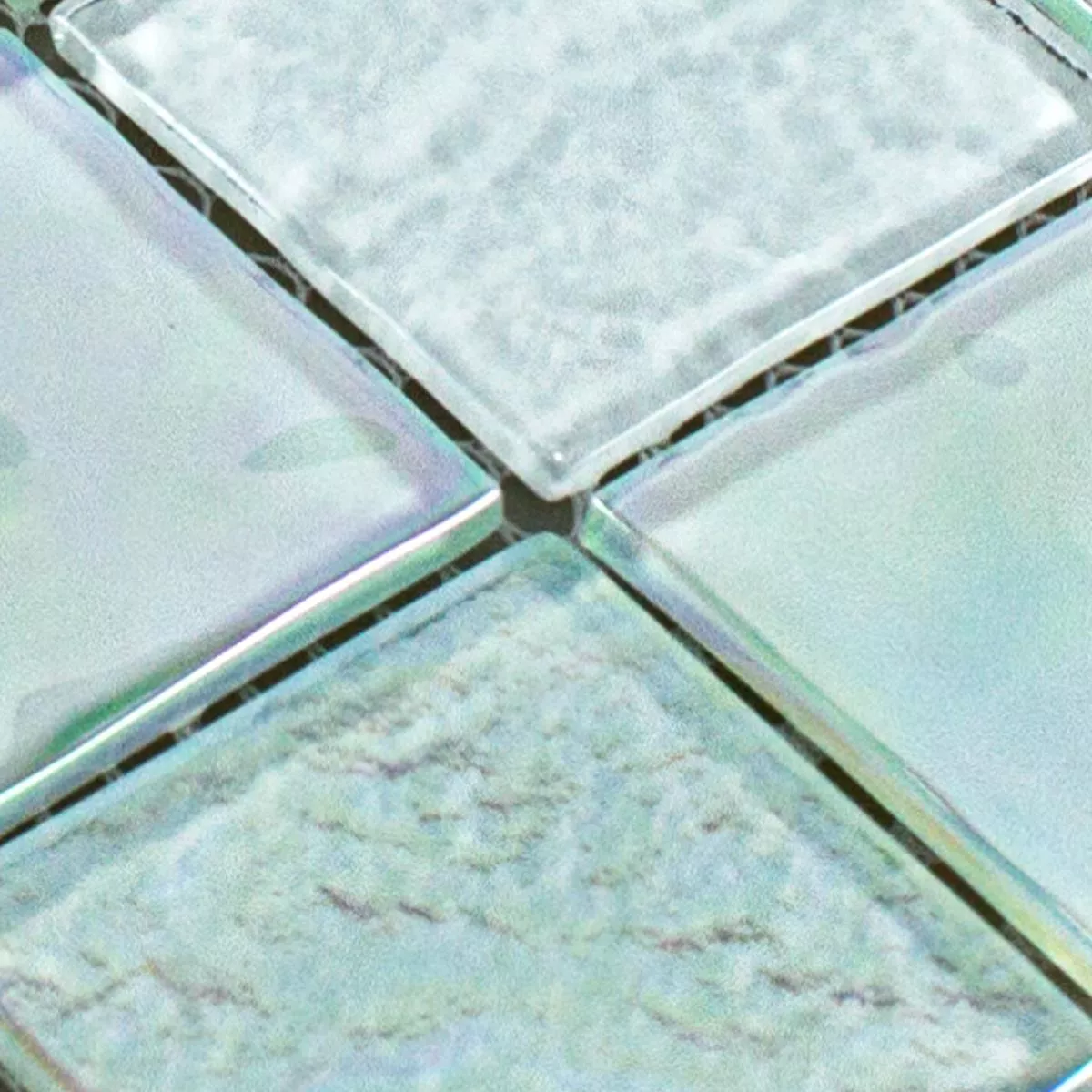 Sample Glass Mosaic Tiles Nacre Effect Darwin Blanc