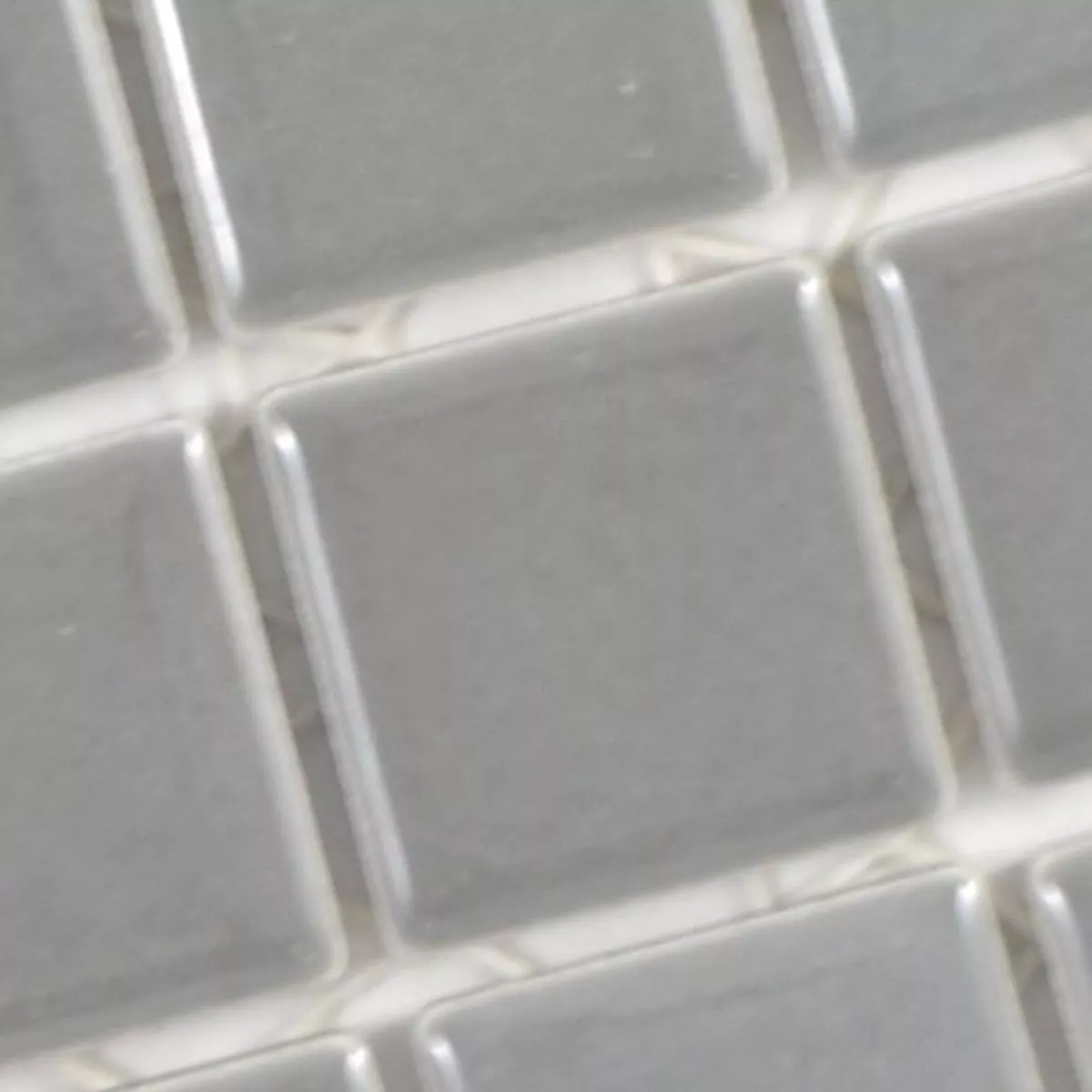 Sample Ceramic Mosaic Tiles Adrian Grey Glossy Square 23