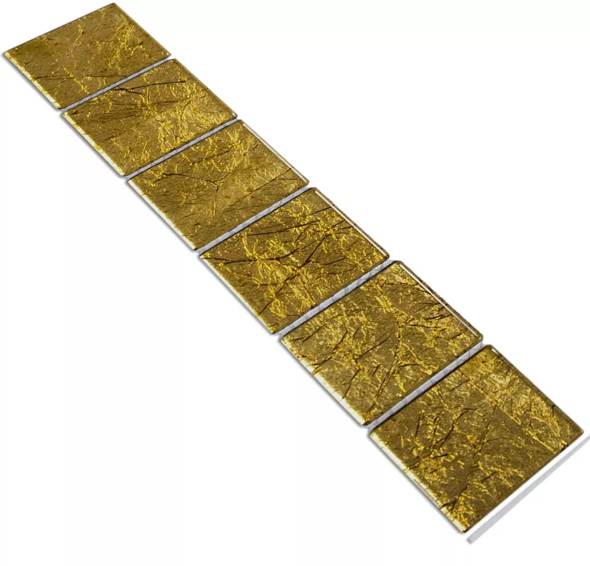 Glass Mosaic Tiles Border Artist Gold Q48