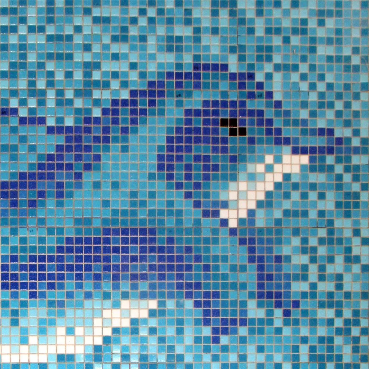 Svømmebasseng Mosaikk Delphin Papir Limt