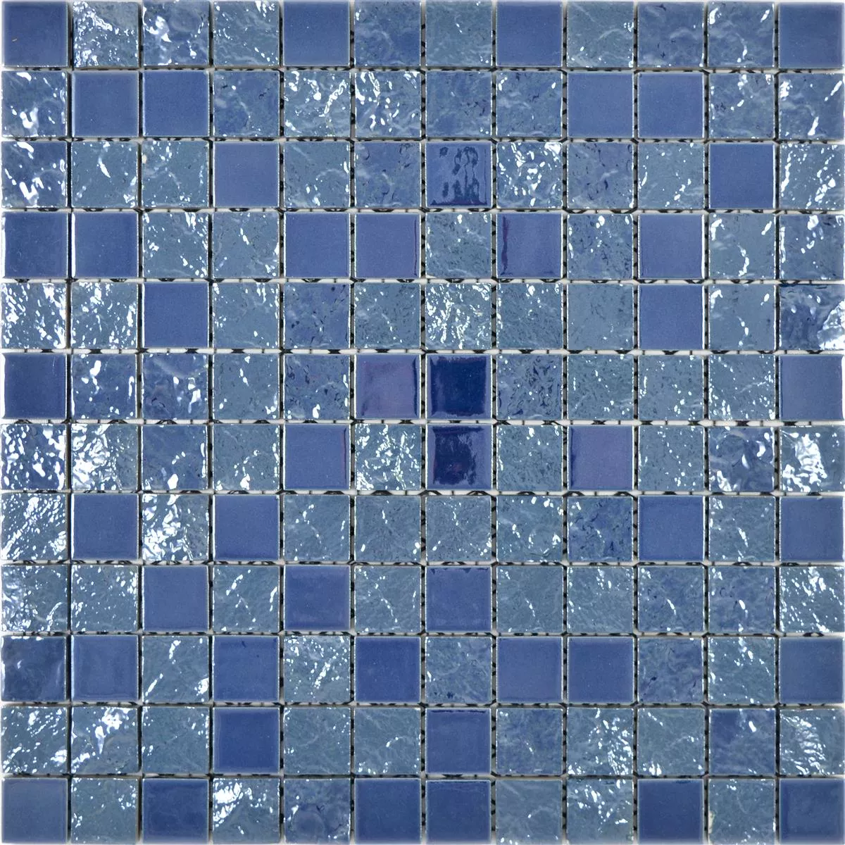 Model din Mozaic Ceramic Gresie Shogun 3D Albastru