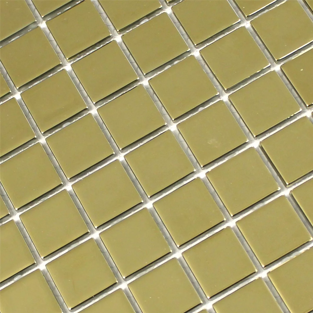 Glass Mosaikk Fliser Gull Uni 25x25x4mm