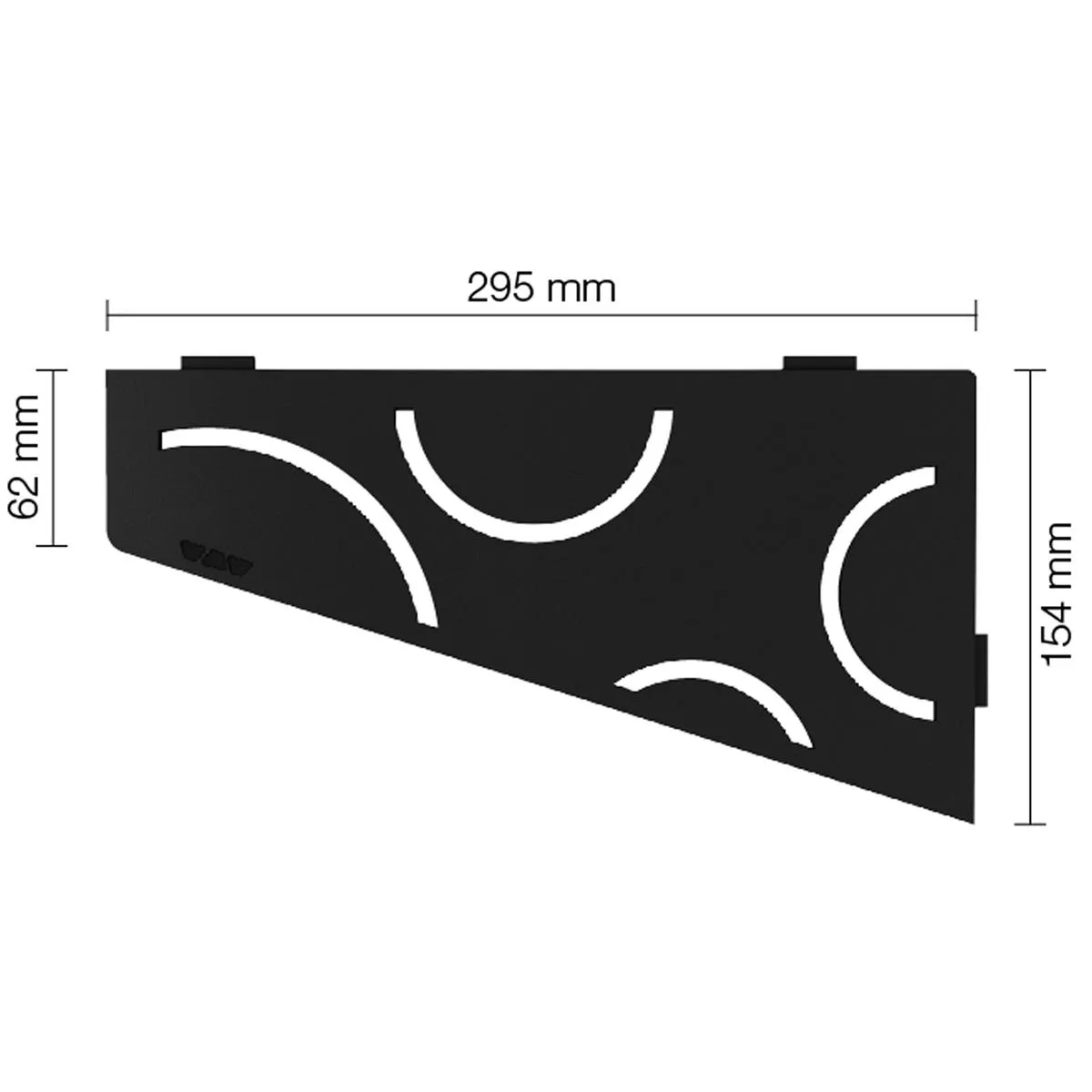 Wandplank doucheplank Schlüter vierkant 15,4x29,5cm Curve Grafiet