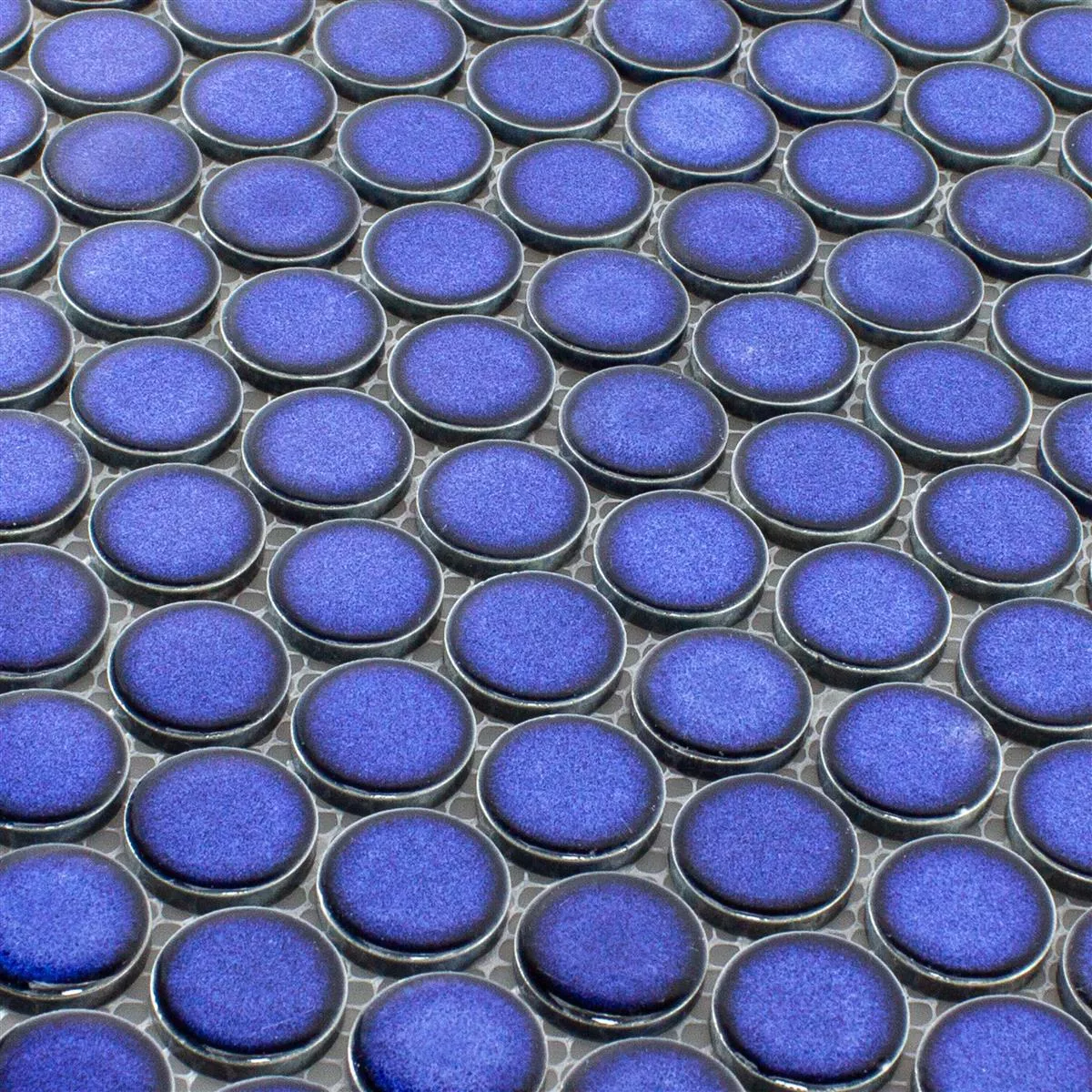 Keramik Knopp Mosaik Mission Blå