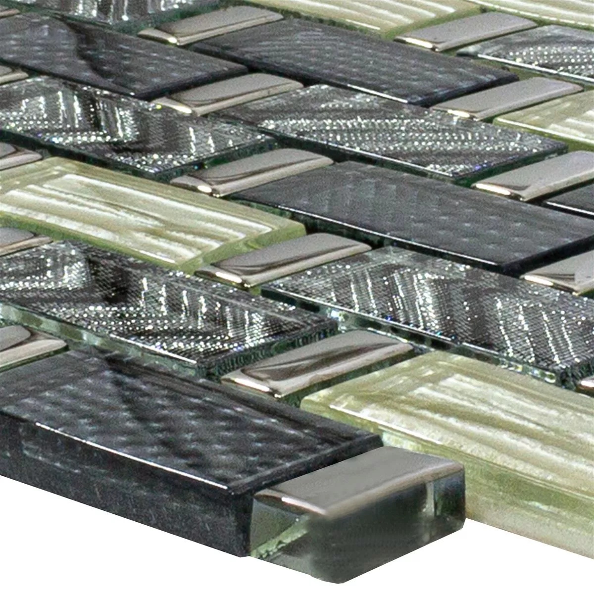 Mosaïque En Verre Carrelage Buenos Aires Gris Beige Mix Mosaïque En Verre Carrelage Buenos Aires Gris Beige Mix