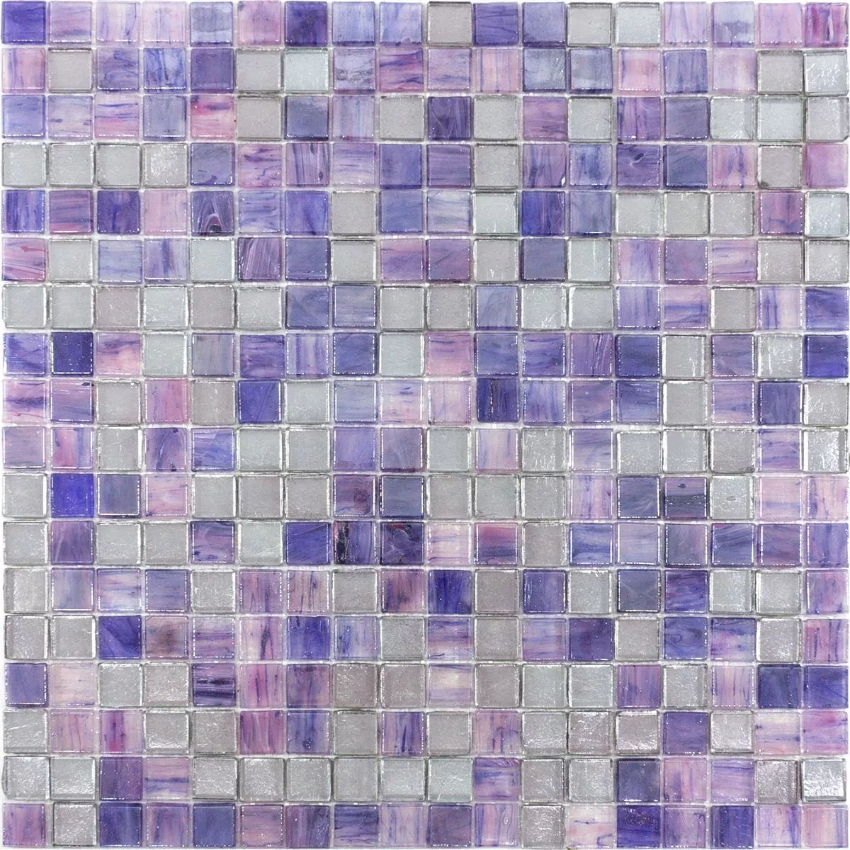 Vzorek Skleněná Mozaika Dlaždice Edessa Lila Mix