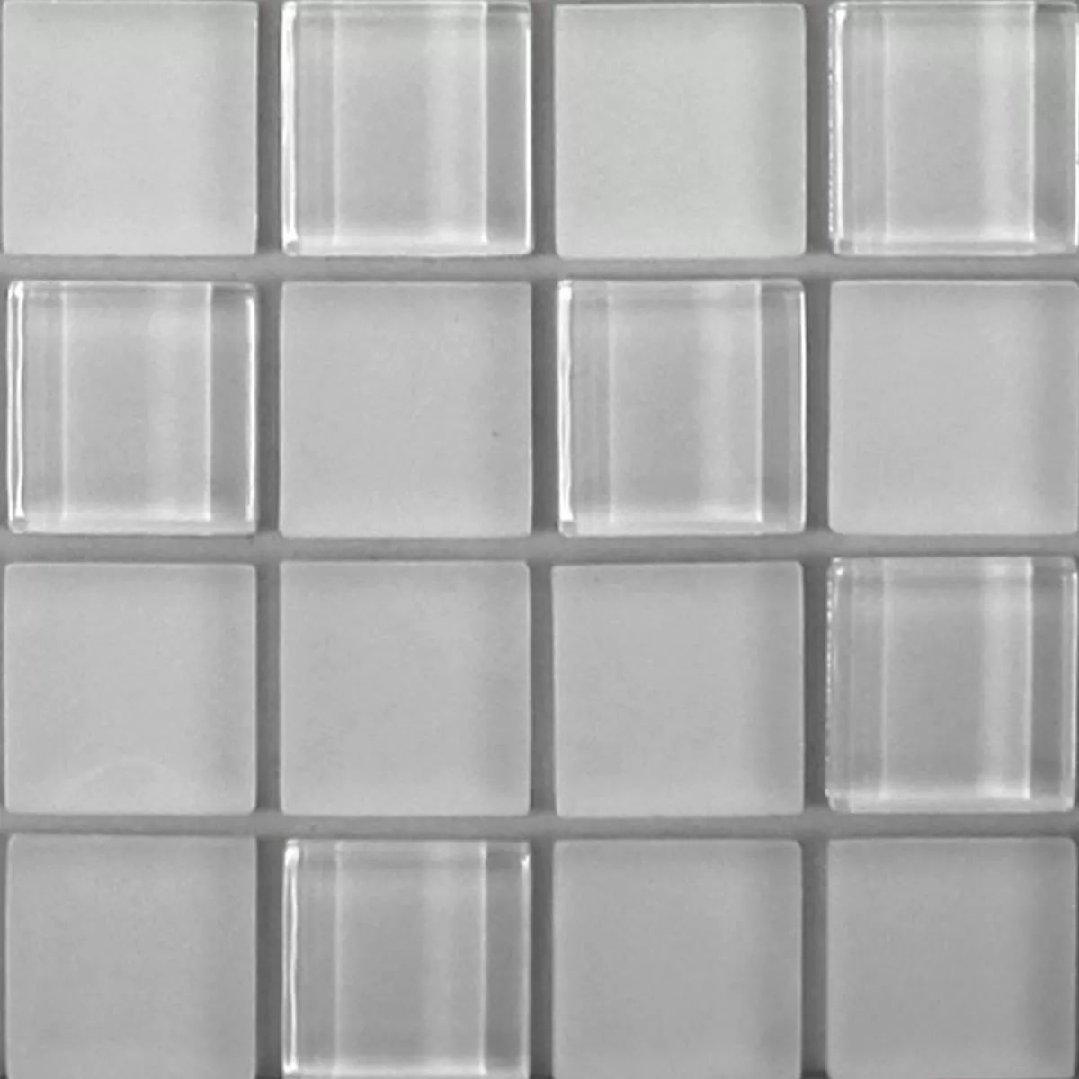 Próbka Samoprzylepny Mozaika Szklana Biały