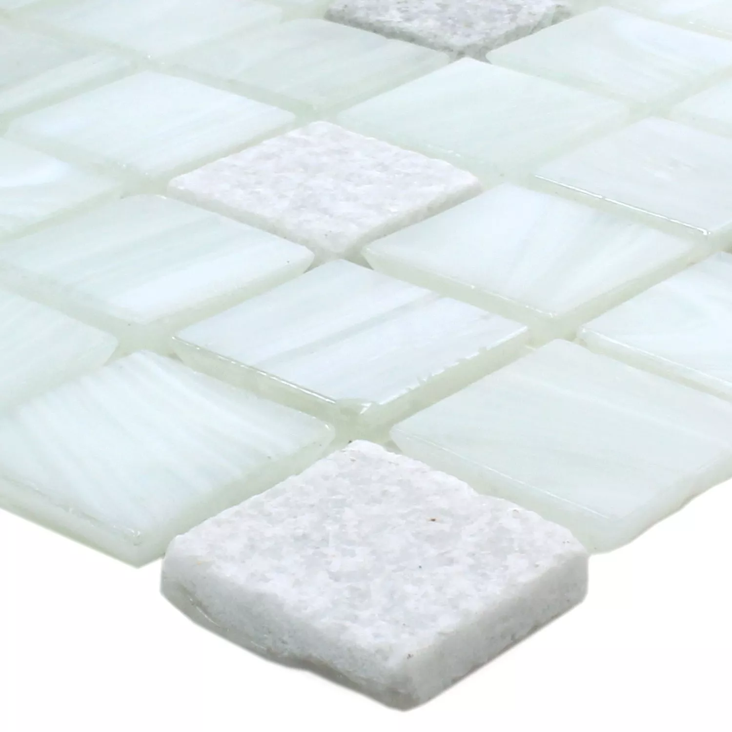 Mosaico Vetro Pietra Daily Rush Bianco Cream Mosaico Vetro Pietra Daily Rush Bianco Cream