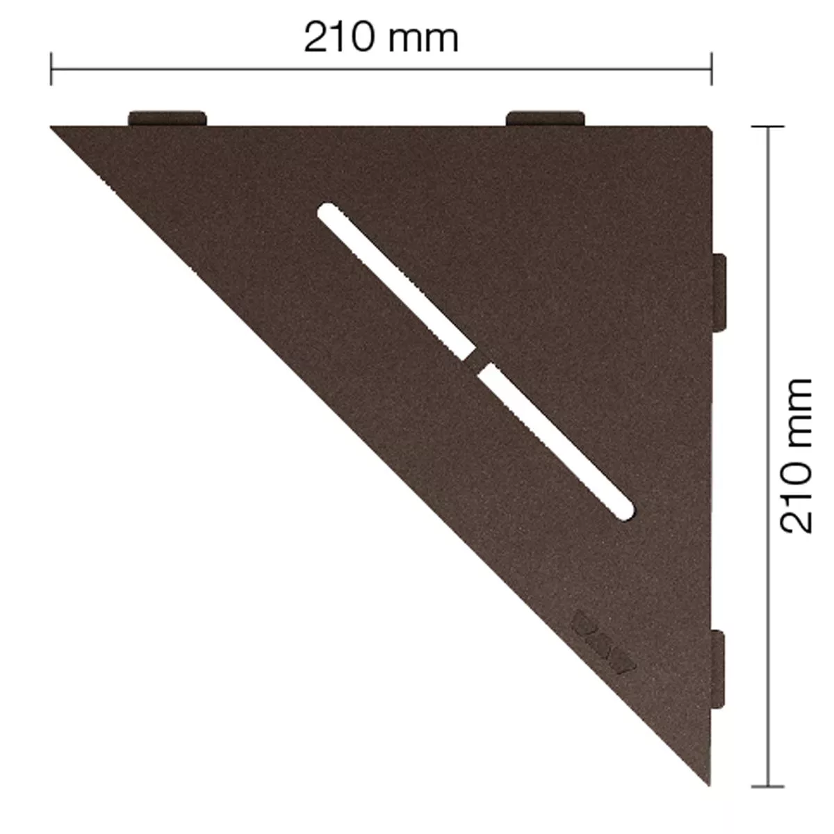 Prateleira de chuveiro prateleira de parede Schlüter triângulo 21x21cm bronze puro