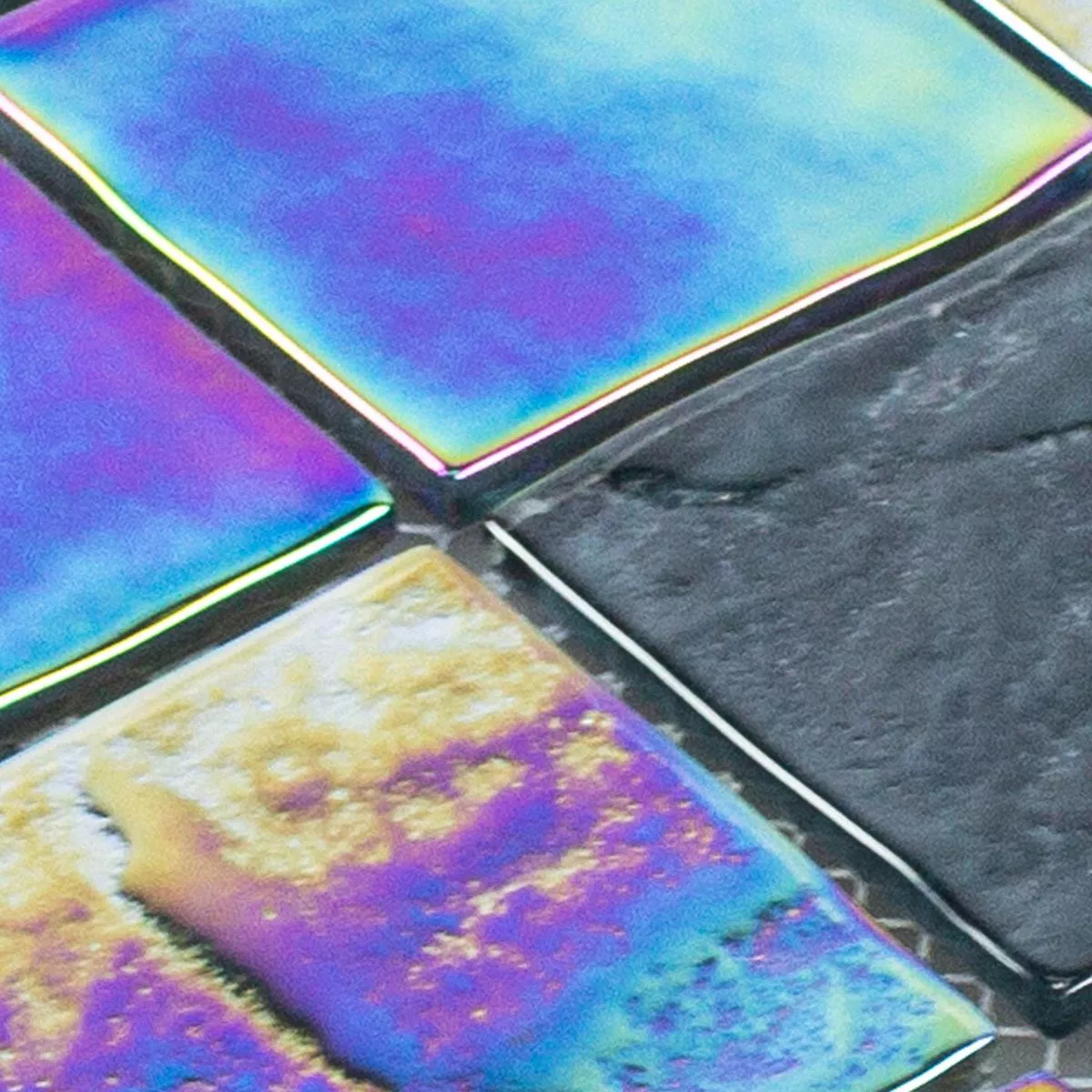 Mønster fra Glass Mosaikk Fliser Perlemor Effekt Darwin Svart