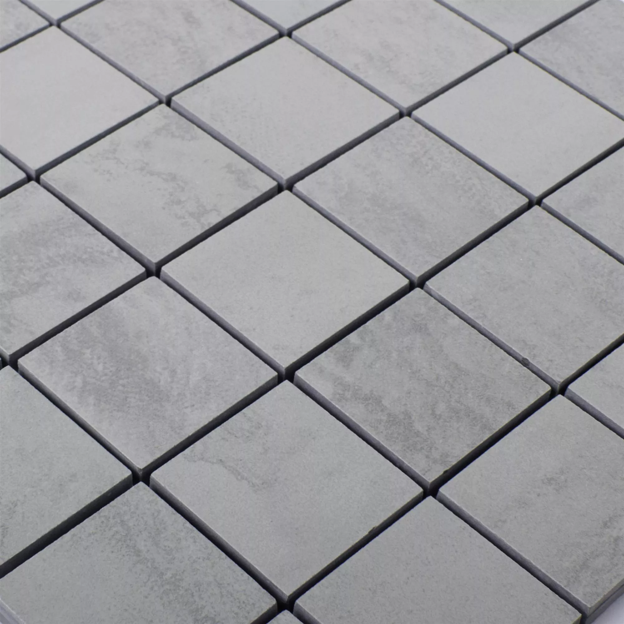 Muster von Mosaikfliesen Feinsteinzeug Madeira Anpoliert Grau