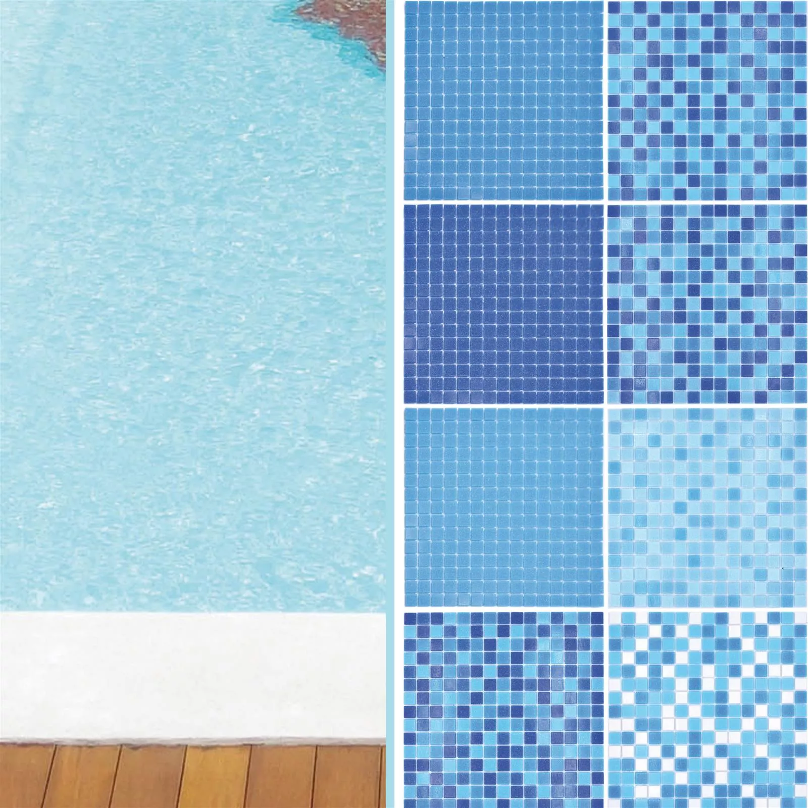 Sample Swimming Pool Mosaic North Sea Paper Glued