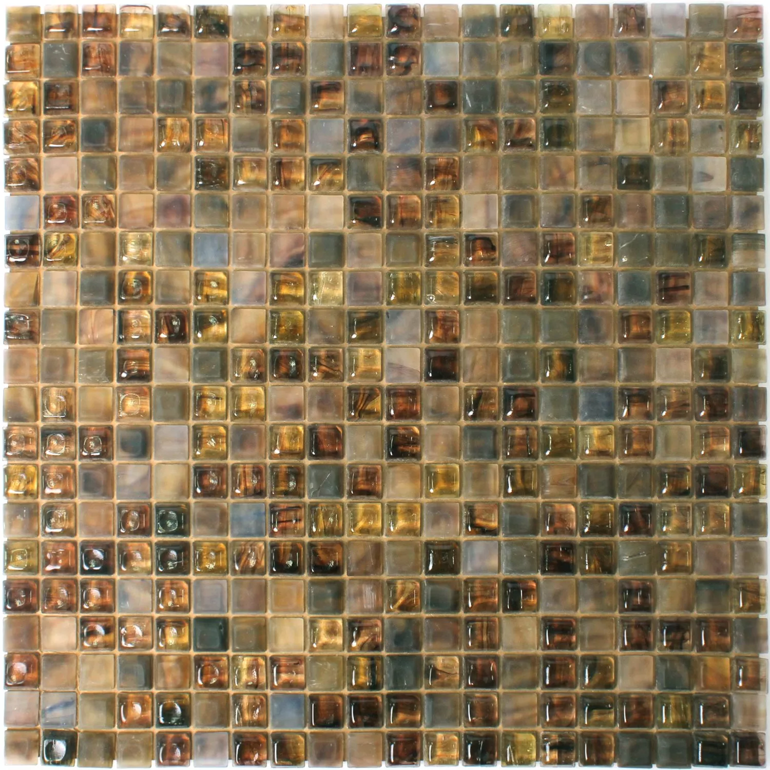 Próbka Szkło Basenowa Mozaika Pergamon Brązowy