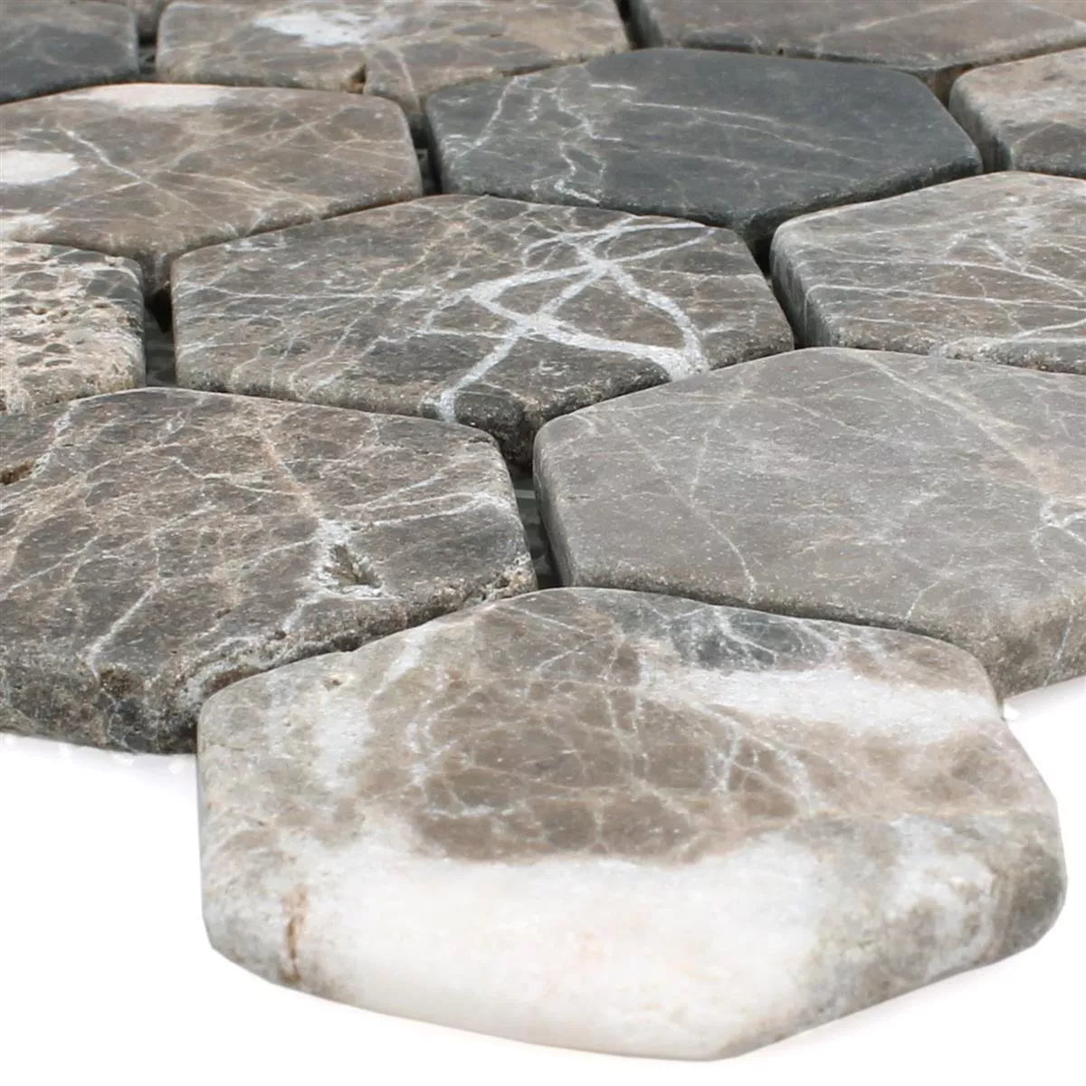Plăci De Mozaic Marmură Tarsus Hexagon Emprador Plăci De Mozaic Marmură Tarsus Hexagon Emprador