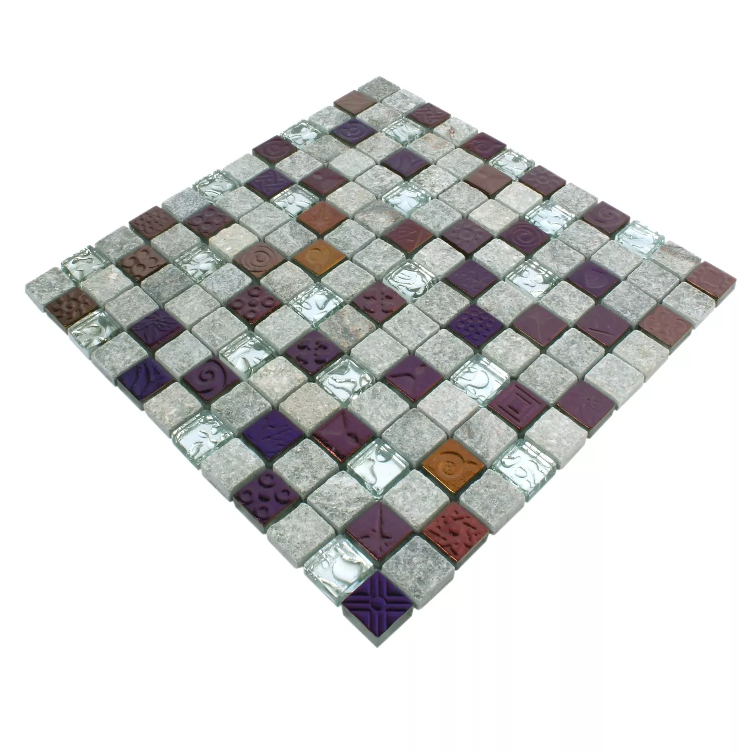 Mosaic Tiles Sheldrake Grey Silver