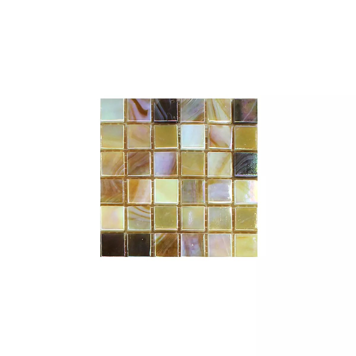 Mønster fra Glass Mosaikk Fliser Perlemor Effekt Sandfarget
